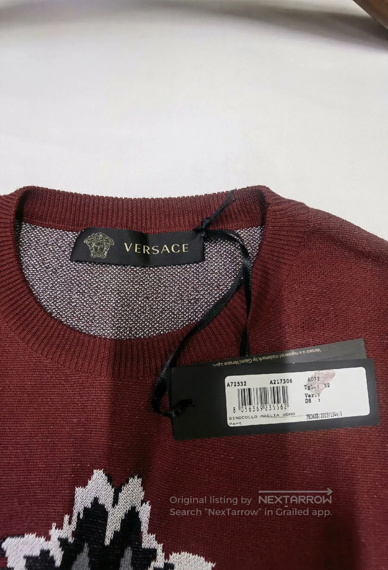 Versace versace men's round neck sweater. Size US M / EU 48-50 / 2 - 3 Thumbnail
