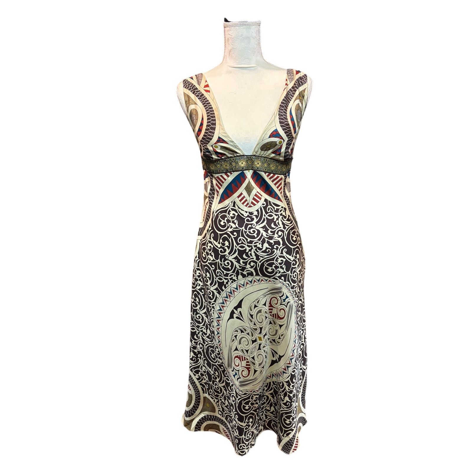 Nicole Miller Nicole Miller Silk Multi-Color Slip Dress Size 6 Size S / US 4 / IT 40 - 1 Thumbnail