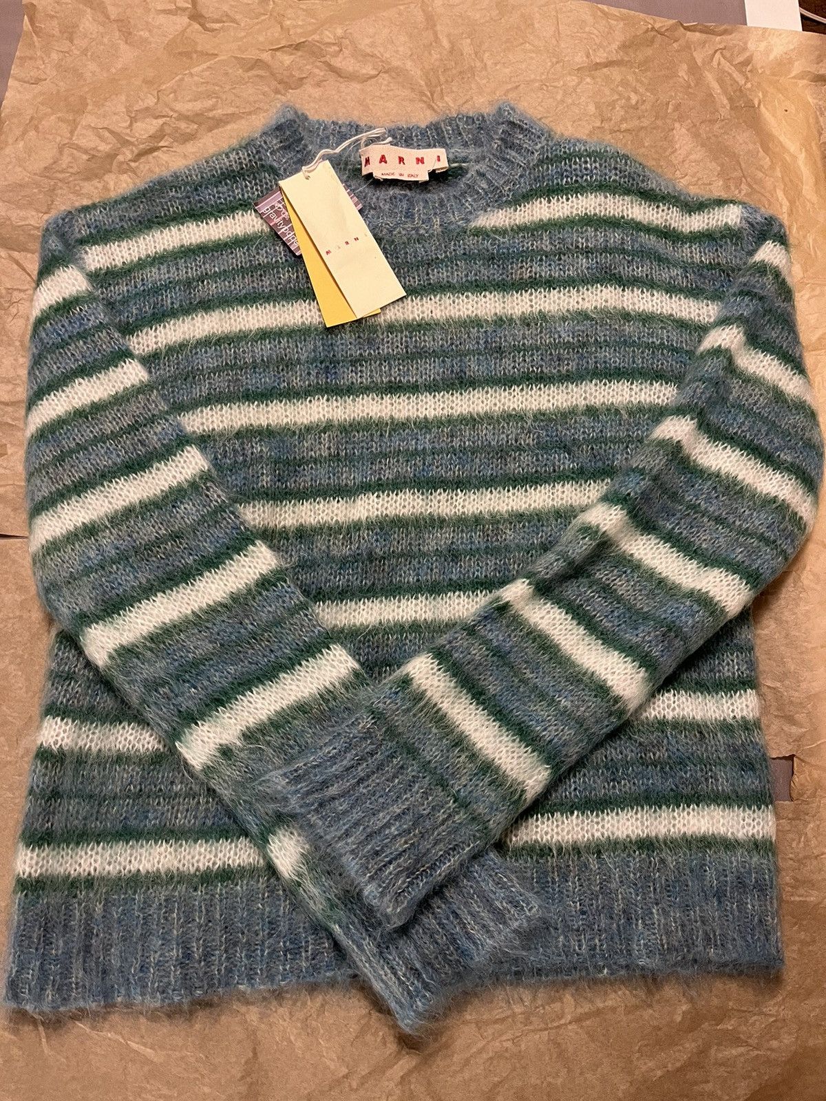 image of Marni Mohair Sweater - Fuzzy Wuzzy in Teal, Men's (Size Medium)