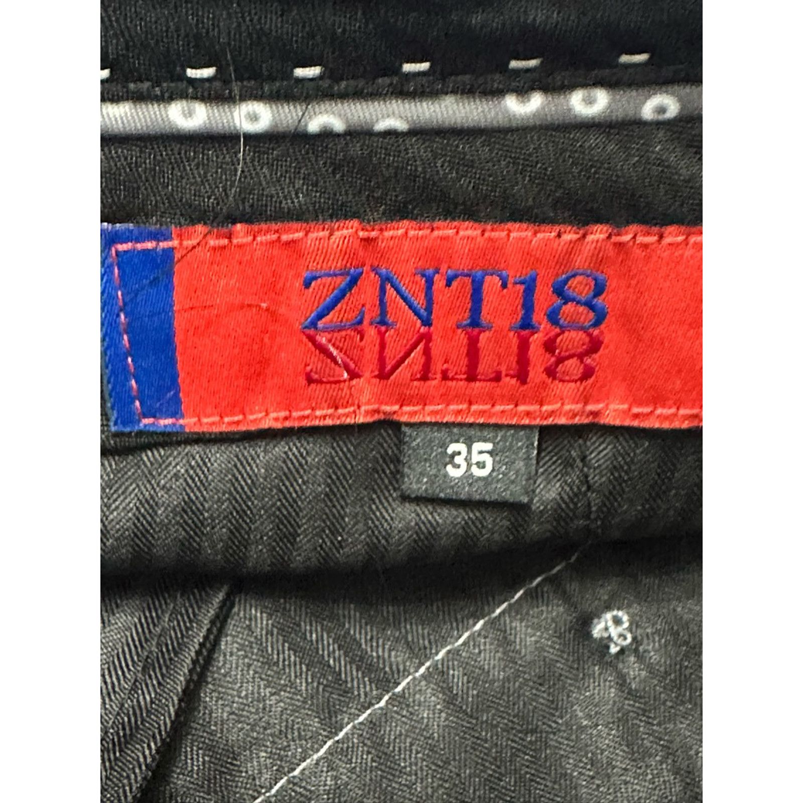Other ZNT18 Dress Pants Straight Leg Flat Front Plaid Gray Mens 35 Size US 35 - 7 Thumbnail