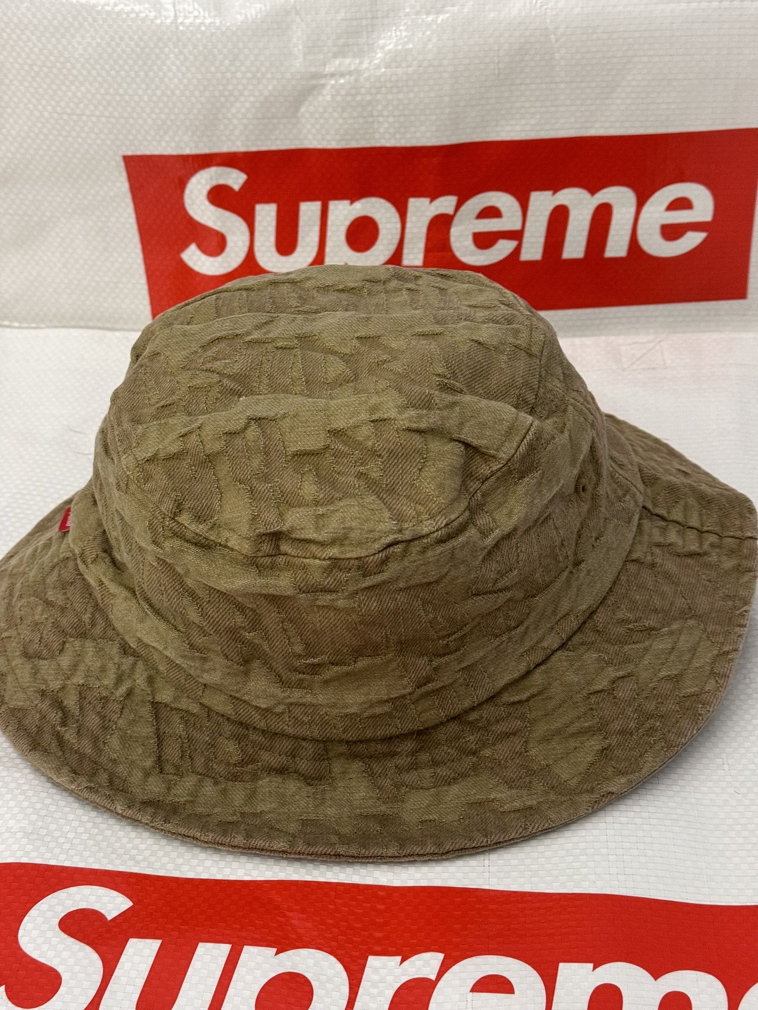 Supreme Supreme Fat Tip Jacquard Denim Crusher Olive M/L ss