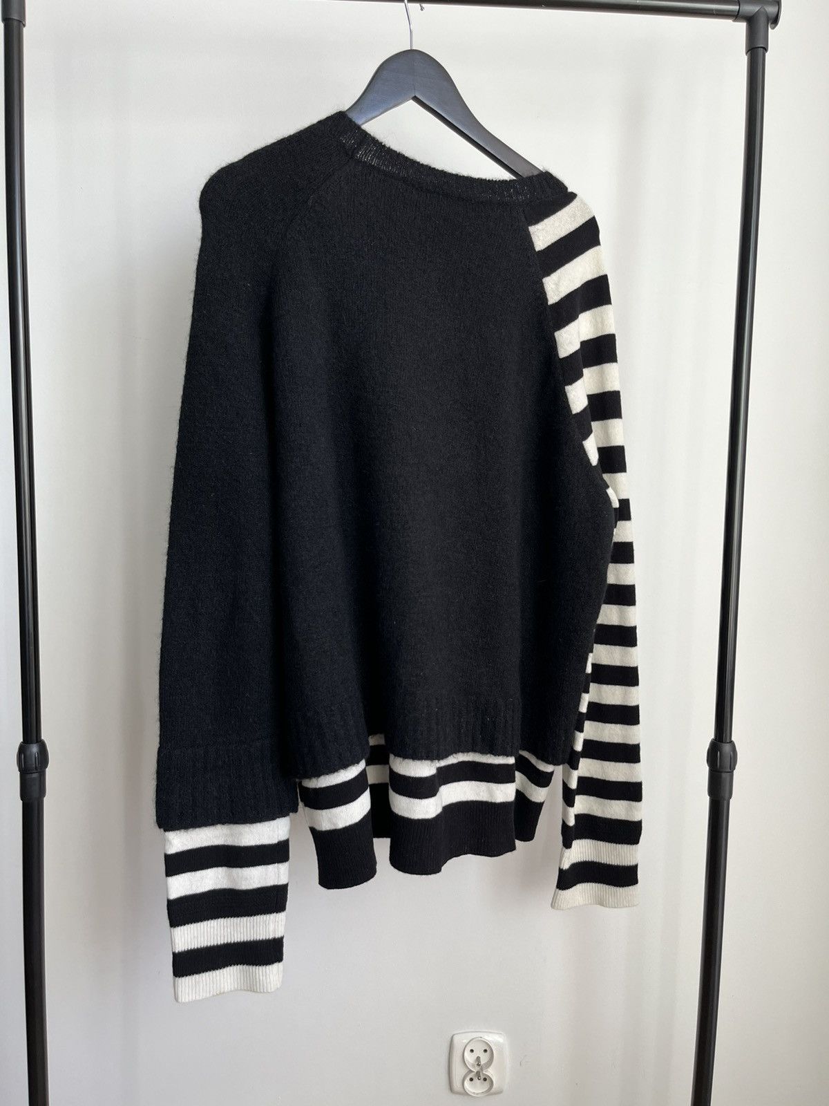 Haider Ackermann Haider Ackermann AW17 layered striped blend knit sweater Size US L / EU 52-54 / 3 - 5 Thumbnail