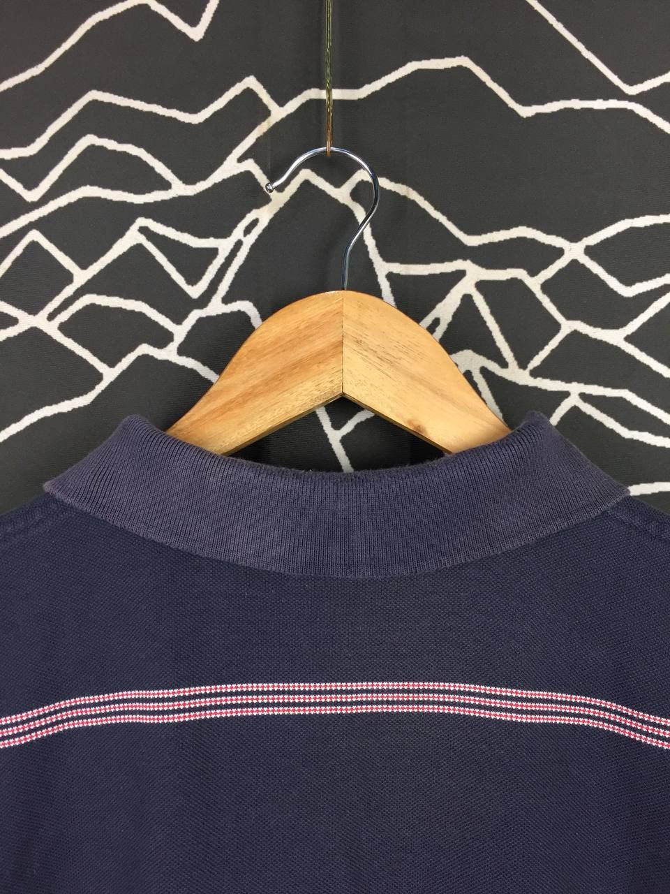 Jean-Michel Basquiat Uniqlo x Jean-Michel Basquiat Crown Logo Striped Polo Shirt Size US XL / EU 56 / 4 - 9 Thumbnail