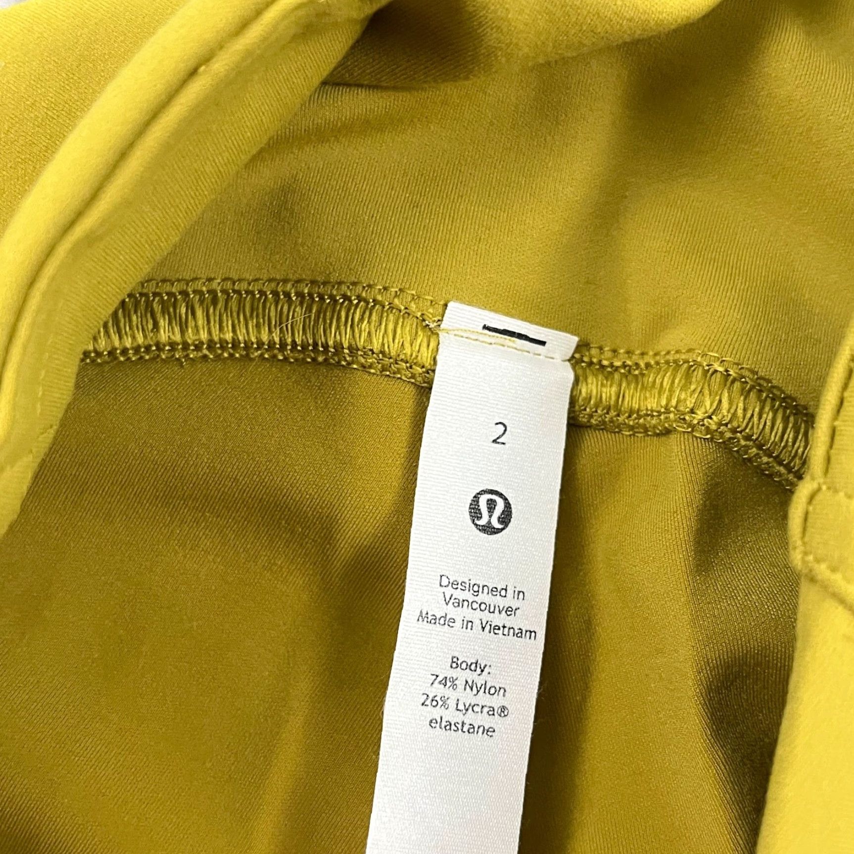 Lululemon Lululemon Instill Tights Women Sz 2 / 25" Yellow Mid Rise Active Yoga Gym 5DWPS Size ONE SIZE - 4 Thumbnail