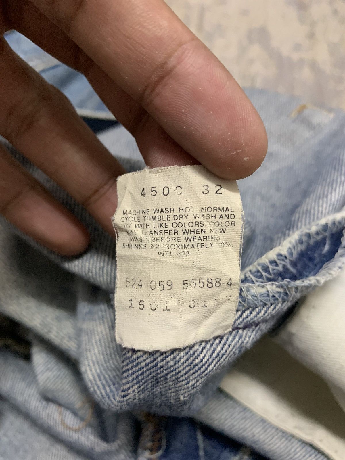 Jean Vintage 80s Sashiko Reworked Levis 501 Distressed Jeans Size US 34 / EU 50 - 23 Thumbnail
