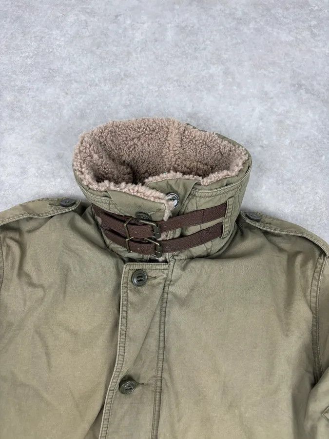 Burberry Burberry Khaki Olive Cargo Shearling Collar Bomber Jacket Size US S / EU 44-46 / 1 - 4 Thumbnail