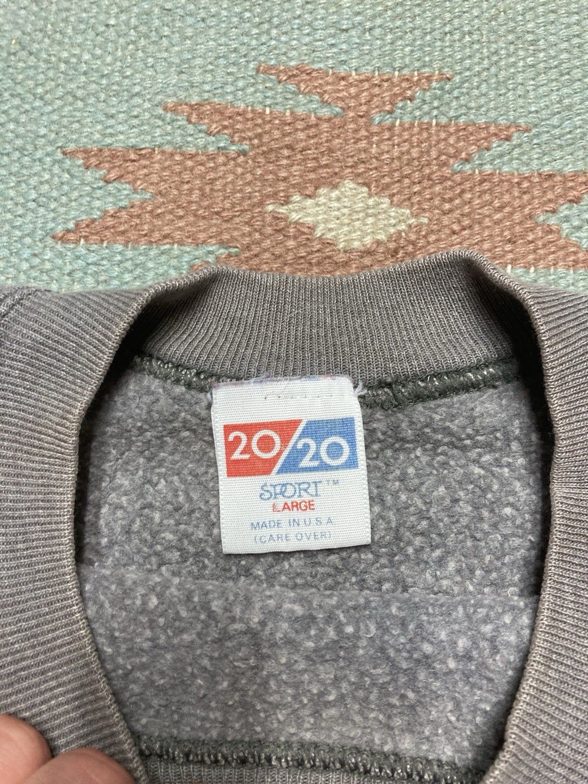 Vintage Vtg 80s crewneck sweatshirt blank stone soft made USA large Size US L / EU 52-54 / 3 - 4 Thumbnail