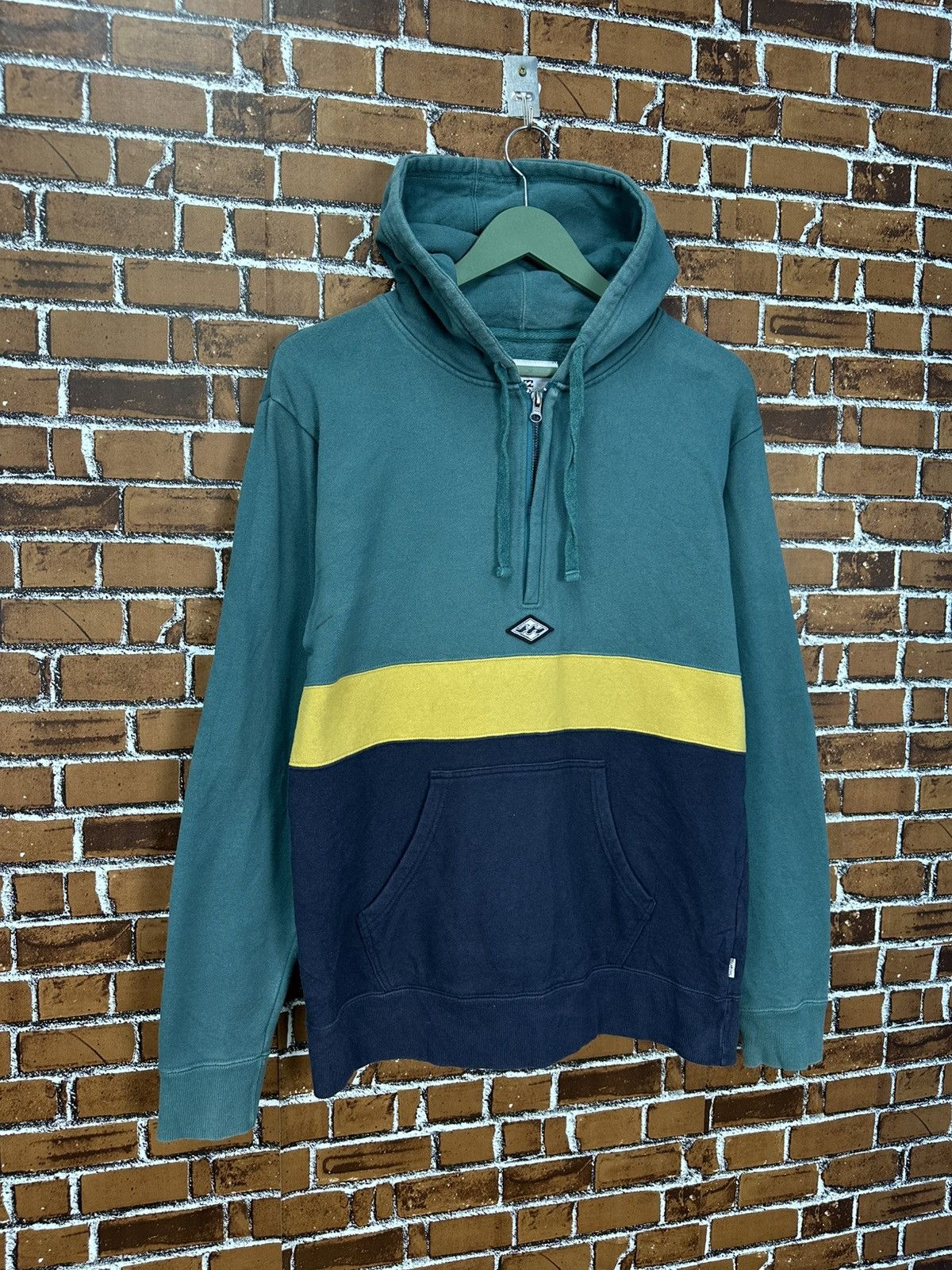 Billabong Y2k Billabong Half Zipper Color Block Hoodie Z423 Size US M / EU 48-50 / 2 - 2 Thumbnail
