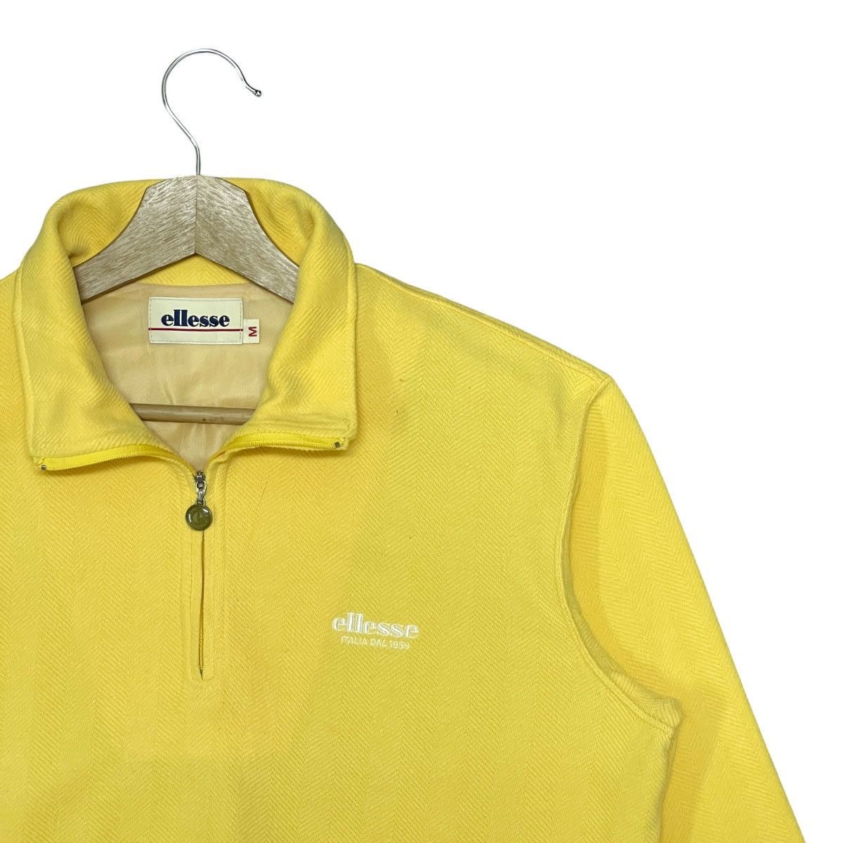 Ellesse Vintage 90s Ellesse Italia Quarter Zip Pullover Sweatshirt Size US M / EU 48-50 / 2 - 2 Thumbnail
