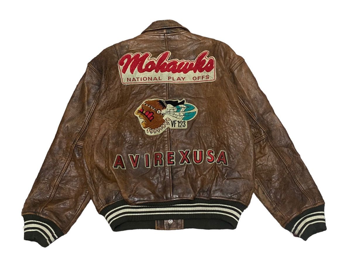 Avirex Vintage Avirex Mohawks leather varsity jacket Size US XS / EU 42 / 0 - 3 Thumbnail