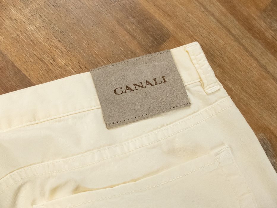 Canali CANALI cream regular fit straight leg jean style pants 38 Grailed