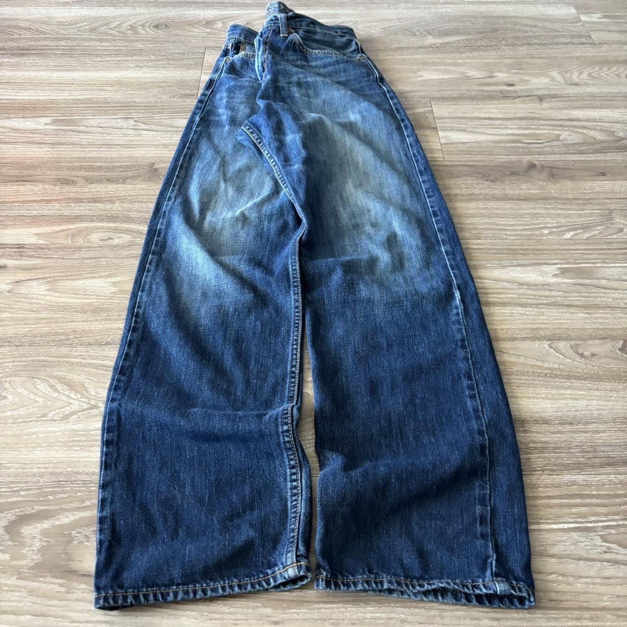Japanese Brand Crazy Vintage Y2K/2000s Grunge Dark Wash Denim Jeans! 32x34 Size US 32 / EU 48 - 3 Thumbnail