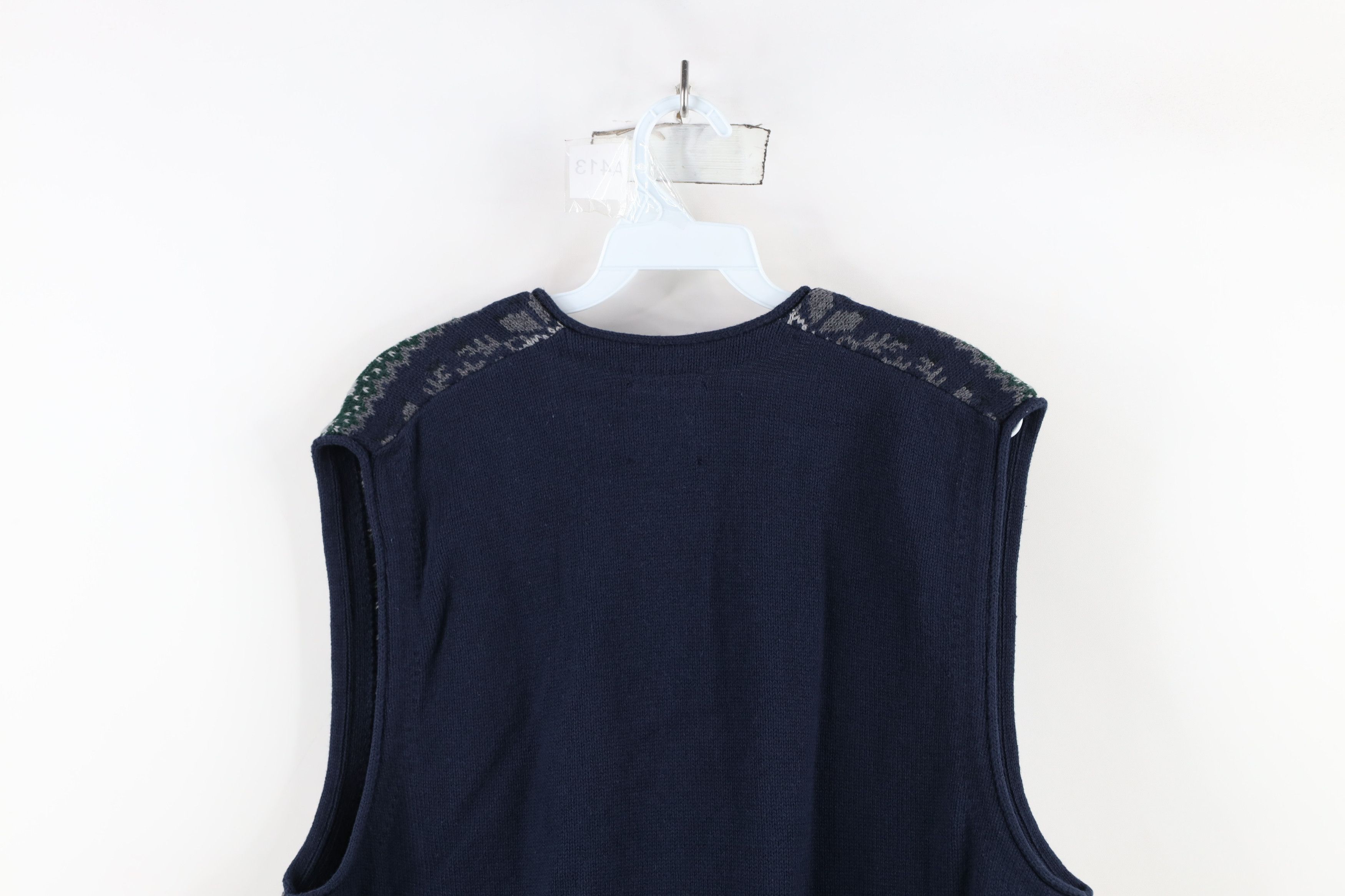 Vintage Vintage 90s Streetwear Knit Cardigan Sweater Vest USA Size US L / EU 52-54 / 3 - 9 Thumbnail
