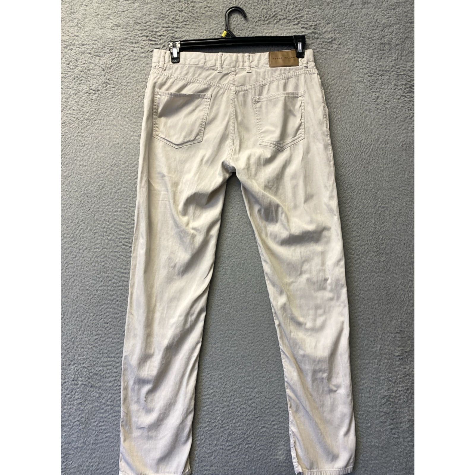 Peter Millar PETER MILLAR Mens Pants 33 X 32 Ivory Golf 5-Pocket Khakis Modern Classic Fit Mens Size US 33 - 6 Thumbnail