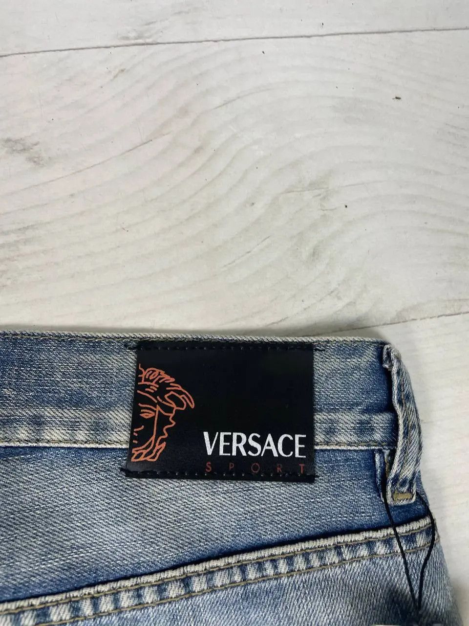 Versace NEW Vintage Versace Classic V2 Big Logo Baggy Jeans 90s Size US 32 / EU 48 - 15 Thumbnail