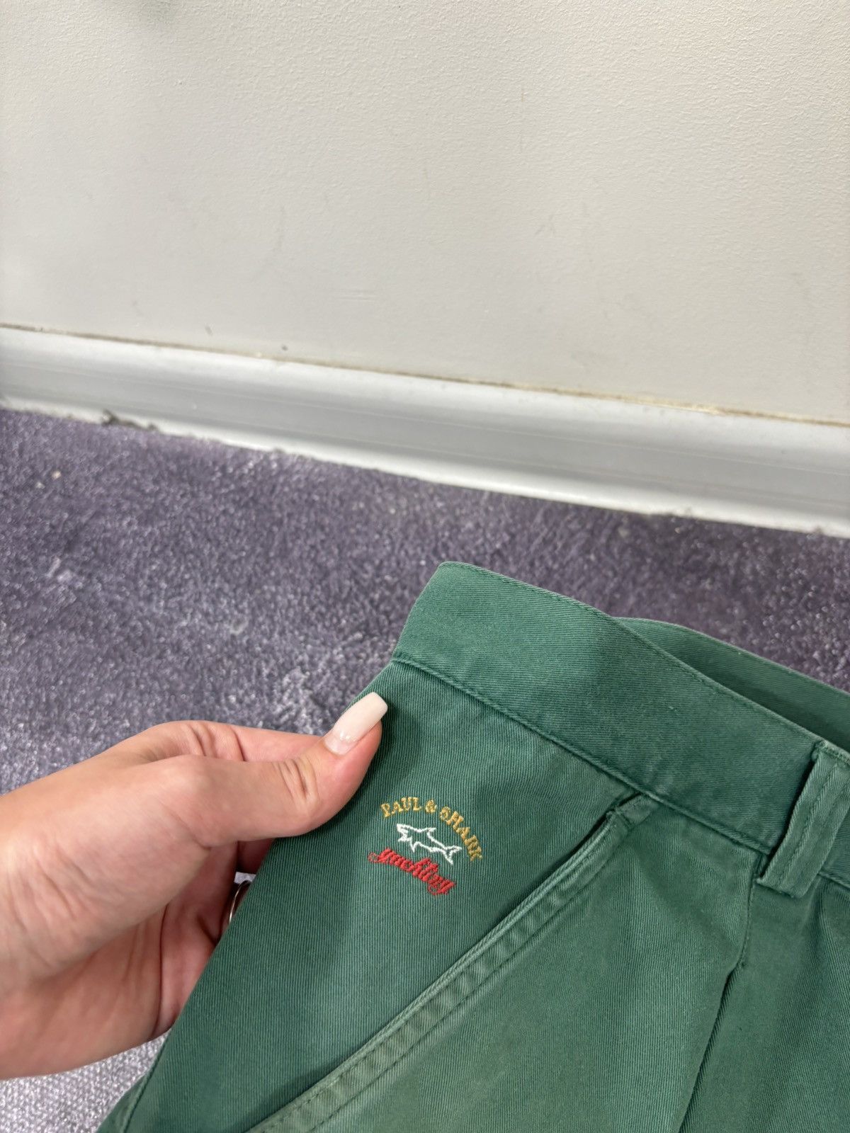 Paul & Shark Vintage Paul & Shark Yachting Men’s Faded Green Shorts Size US 40 / EU 56 - 9 Thumbnail