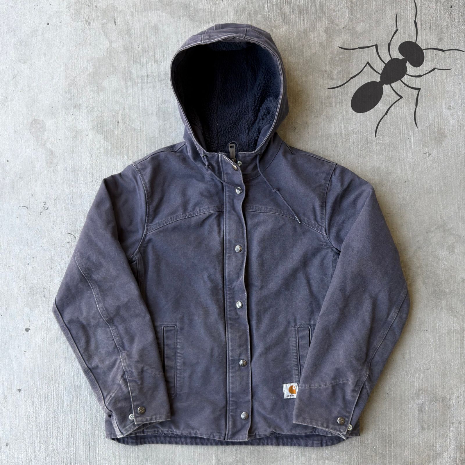 Carhartt × Vintage Carhartt purple Sherpa button up work wear jacket Size US XS / EU 42 / 0 - 1 Thumbnail