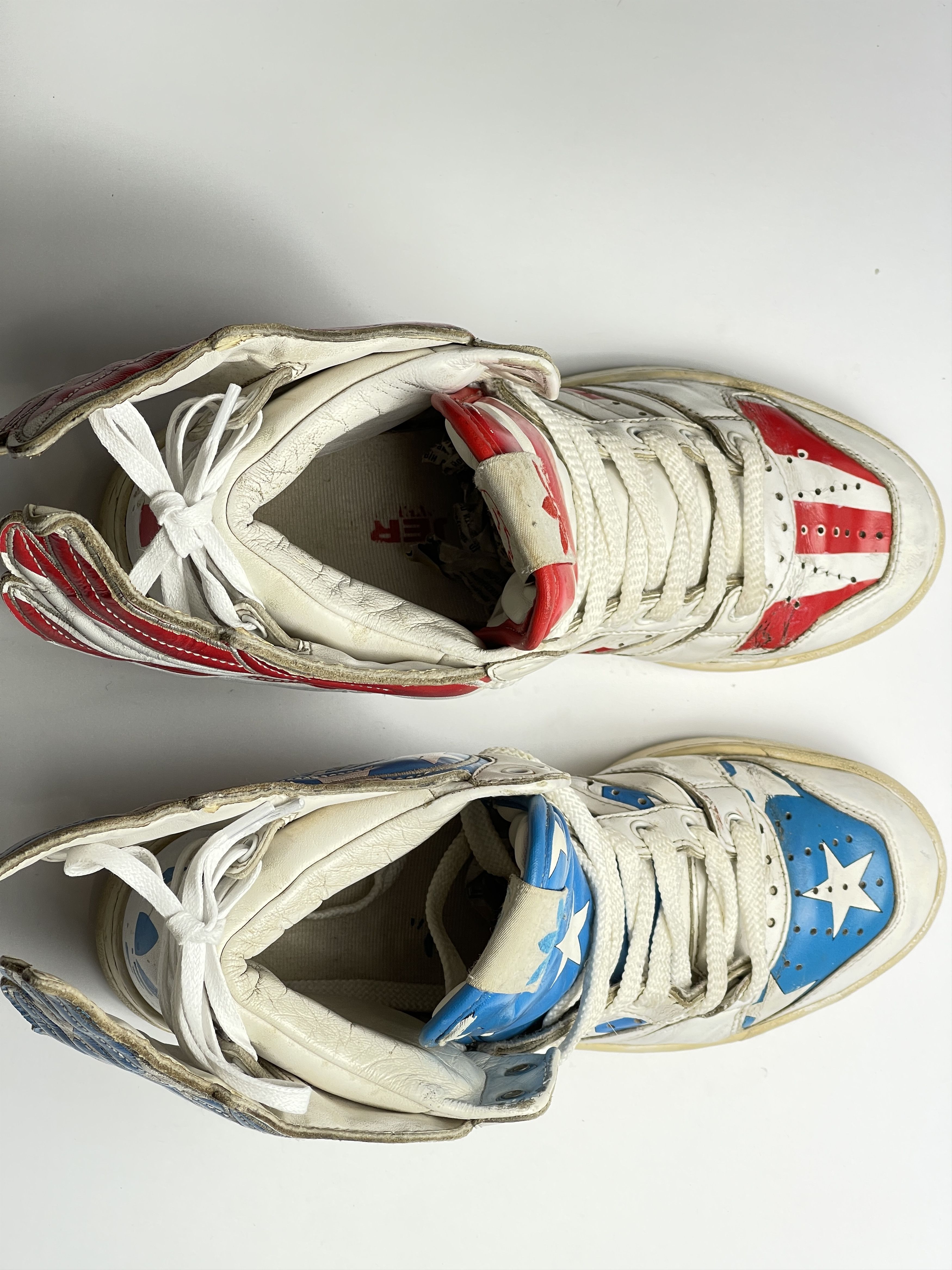Adidas × Jeremy Scott Adidas Jeremy Scott Wings 2.0 FLAG Stars and Stripes V24619 Size US 7.5 / EU 40-41 - 11 Thumbnail