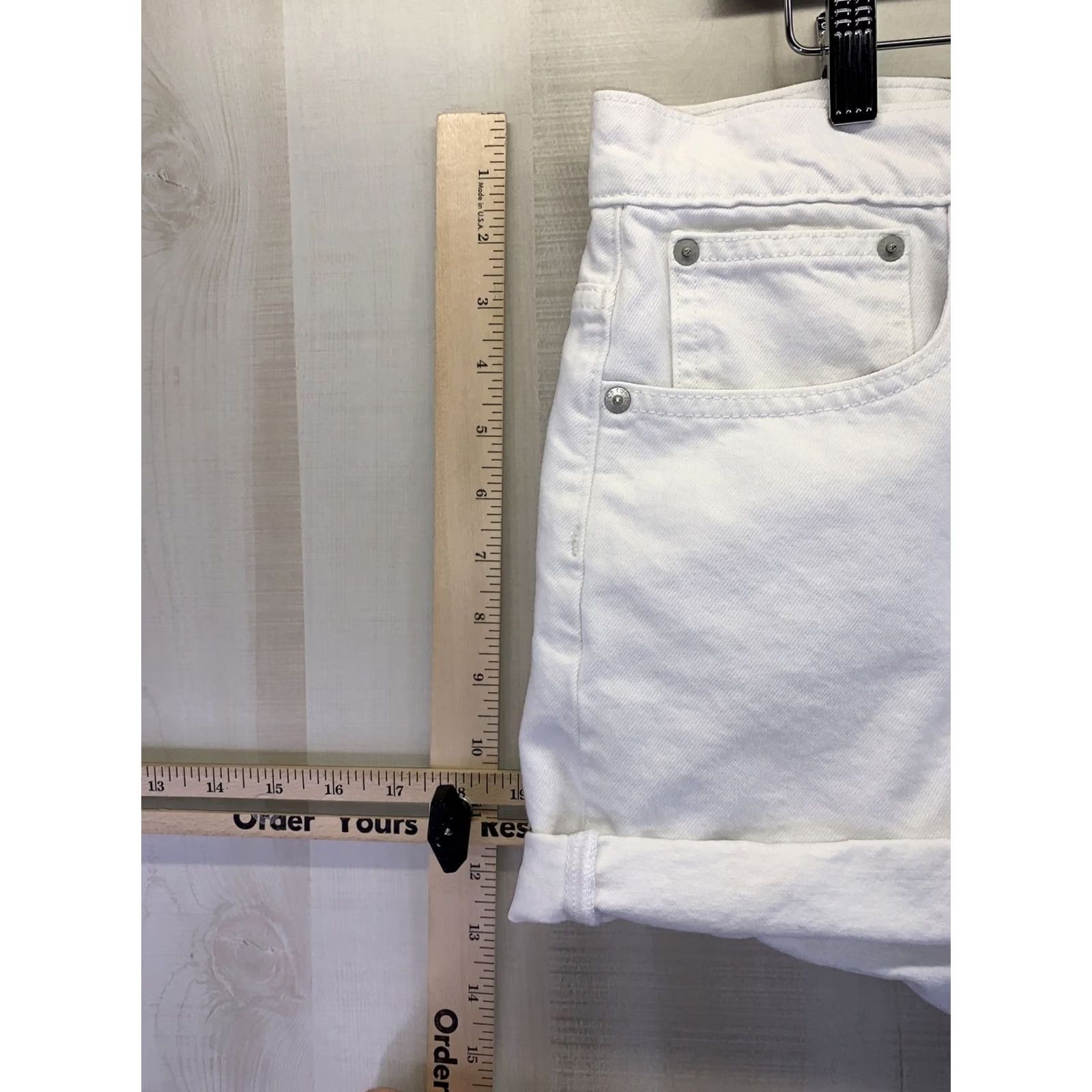 J.Crew J.CREW White Denim Cut-Off Jean Shorts Womens Size 32-7639 Cuffed Size 24" / US 00 / IT 34 - 5 Thumbnail