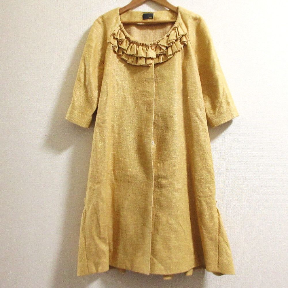 Fendi Fendi Fendi Short Sleeve Collarless Coat Textile Outerwear DUTY FREE for USA Size ONE SIZE - 1 Thumbnail