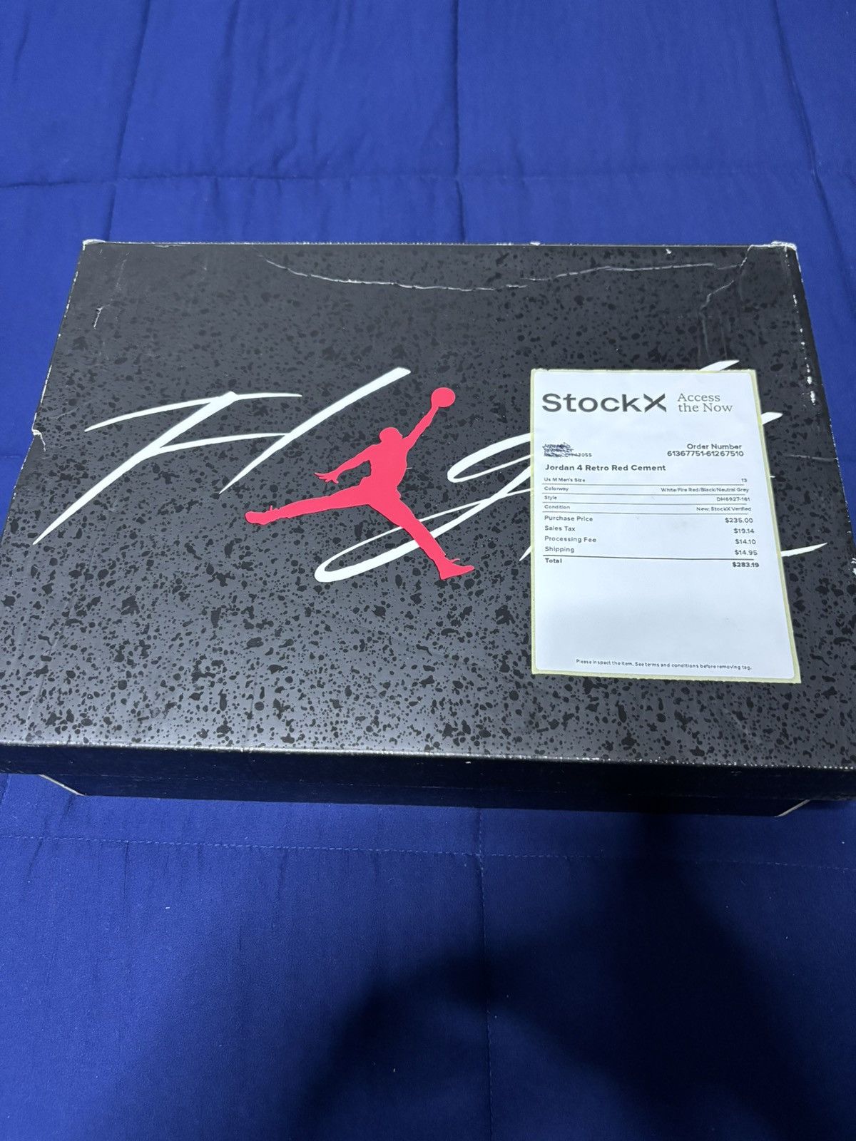 Jordan Brand Jordan 4 Retro Red Cement 2023 Size 13 Size US 13 / EU 46 - 7 Thumbnail
