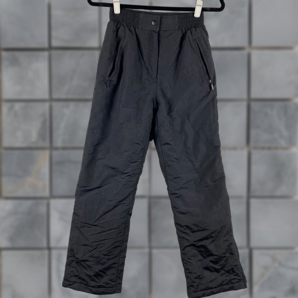 Vintage FERA Snow Pants Womens 4 Black Zip Ankle Insulated Winter Performance Pants Size 42" / US 20 - 1 Thumbnail
