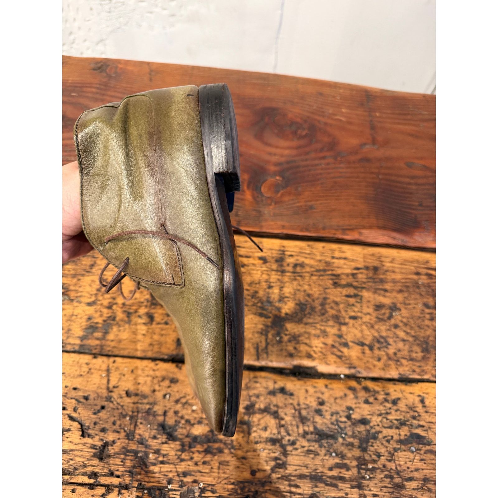Berluti Berluti Green Leather Chukka Boots Size US 8 / EU 41 - 8 Thumbnail