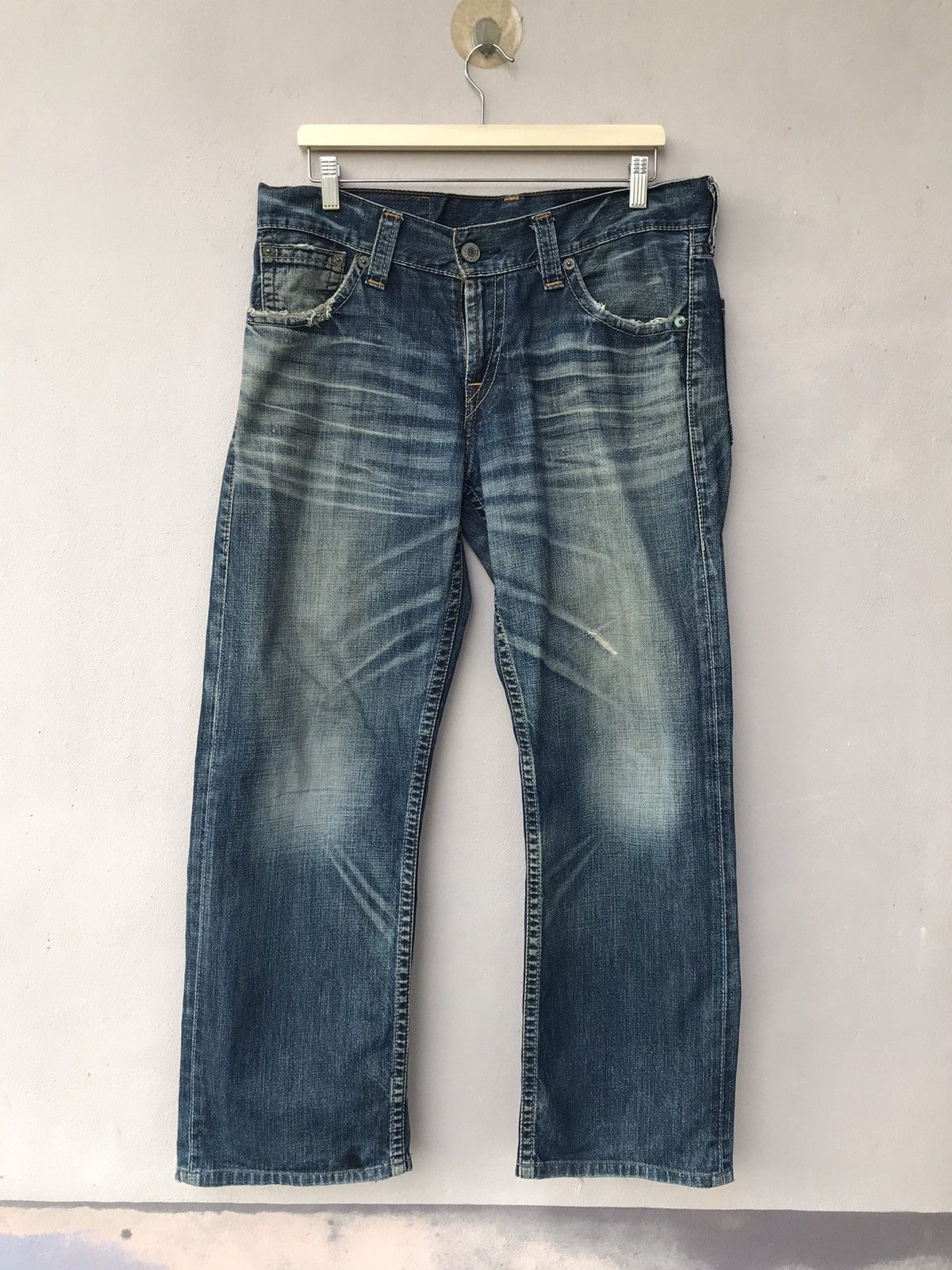 Levi's Vintage Levis 503 Distressed Denim Size US 35 - 1 Thumbnail