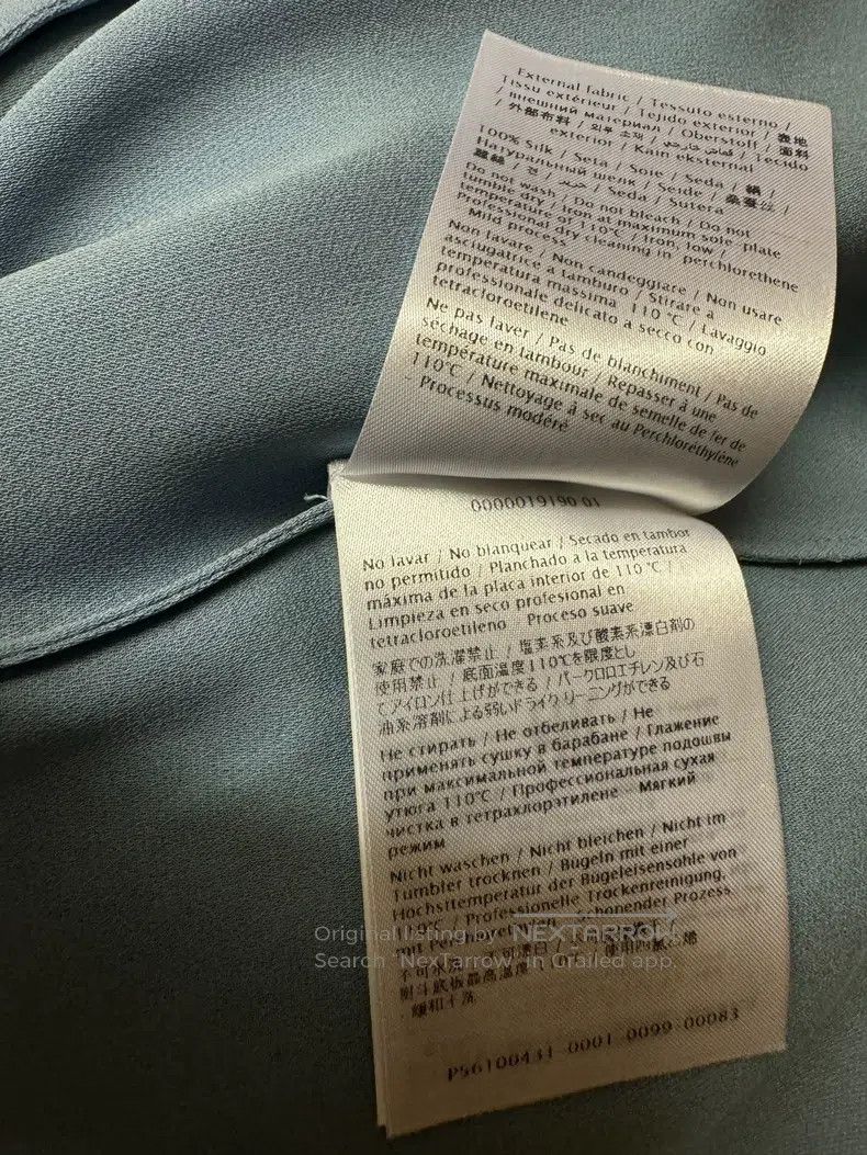 Valentino Valentino Silk mist blue blue-gray shirt Size S / US 4 / IT 40 - 8 Thumbnail