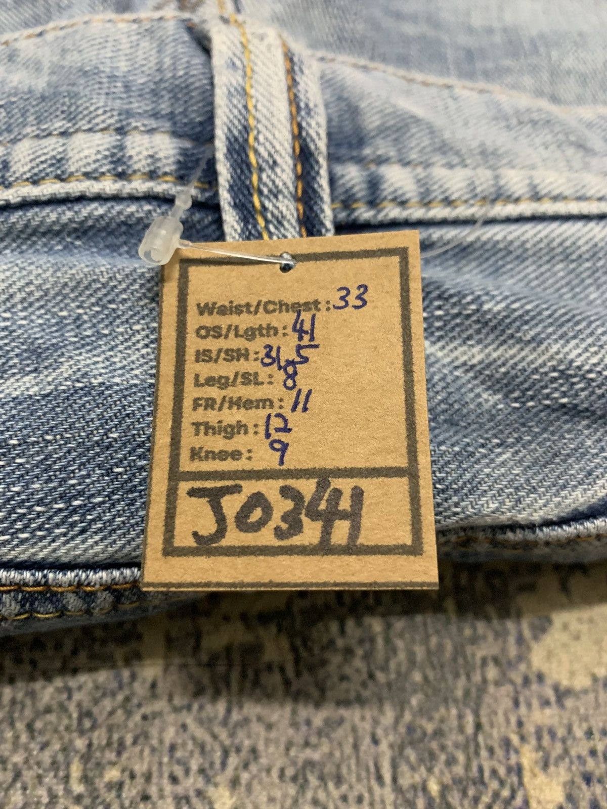 Japanese Brand Vintage 90’s Gl Heart Sand Washed Distress Jean Size US 33 - 13 Thumbnail