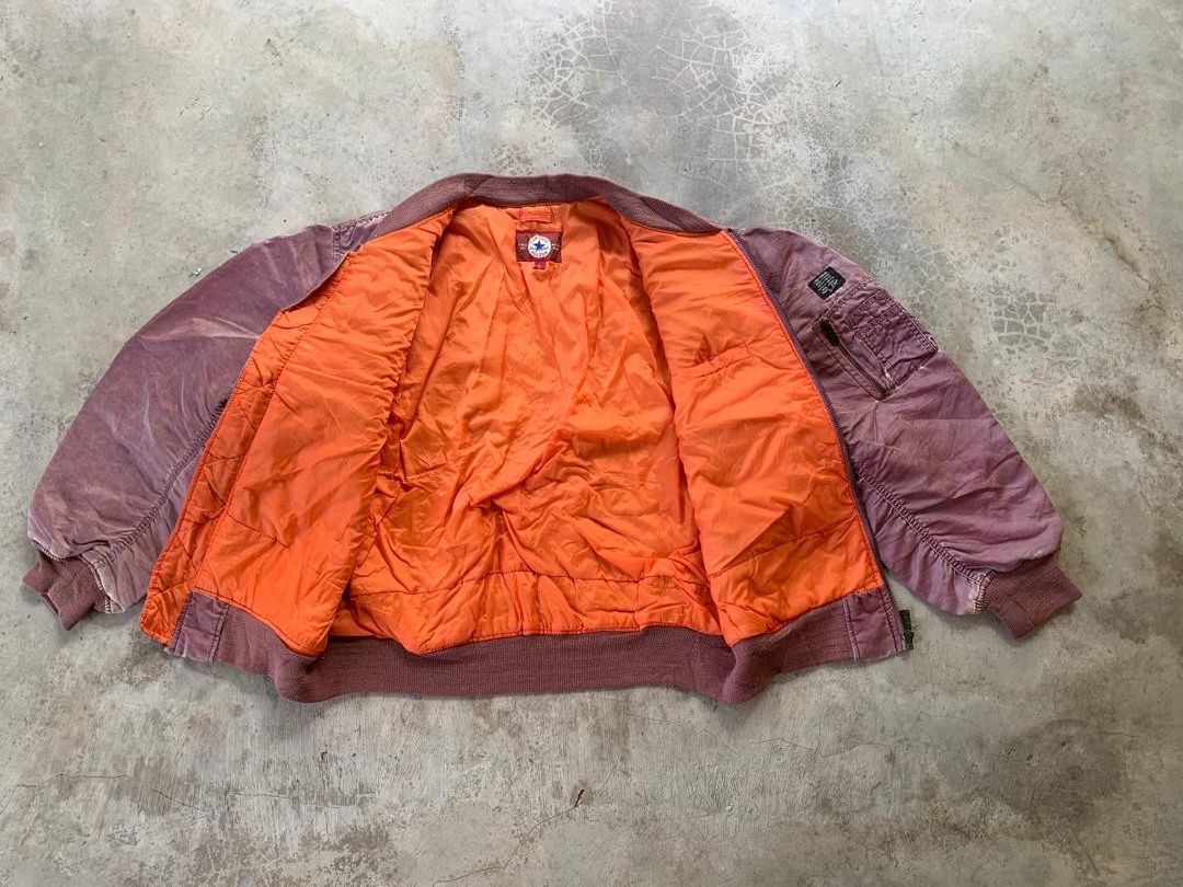 Converse × Vintage Converse Faded Red Bomber Jacket Size US L / EU 52-54 / 3 - 7 Thumbnail