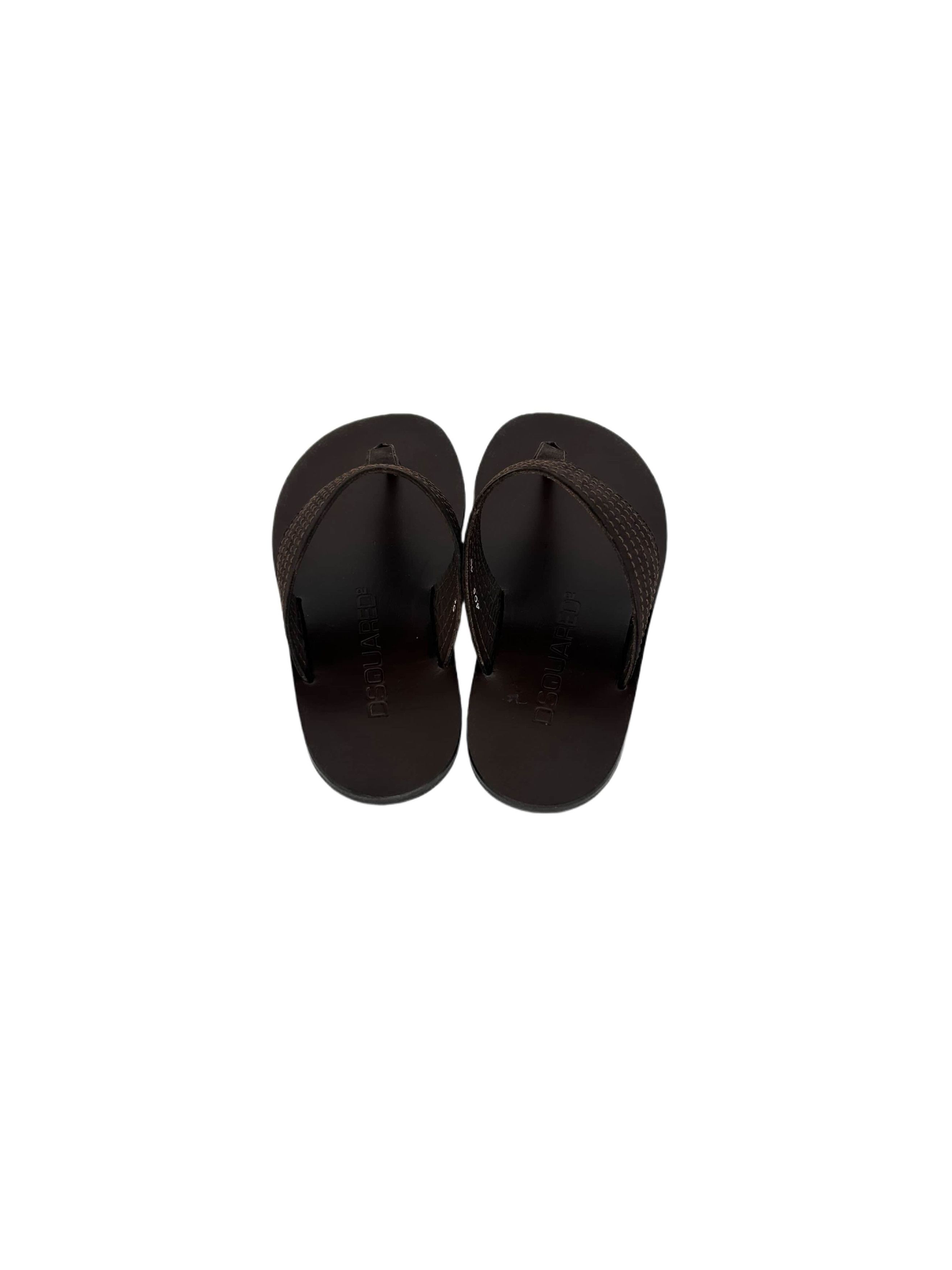 Dsquared2 DSQ2 Brown 'Grecian' Style Sandal With Stitch Detailing Size US 7 / EU 40 - 6 Thumbnail