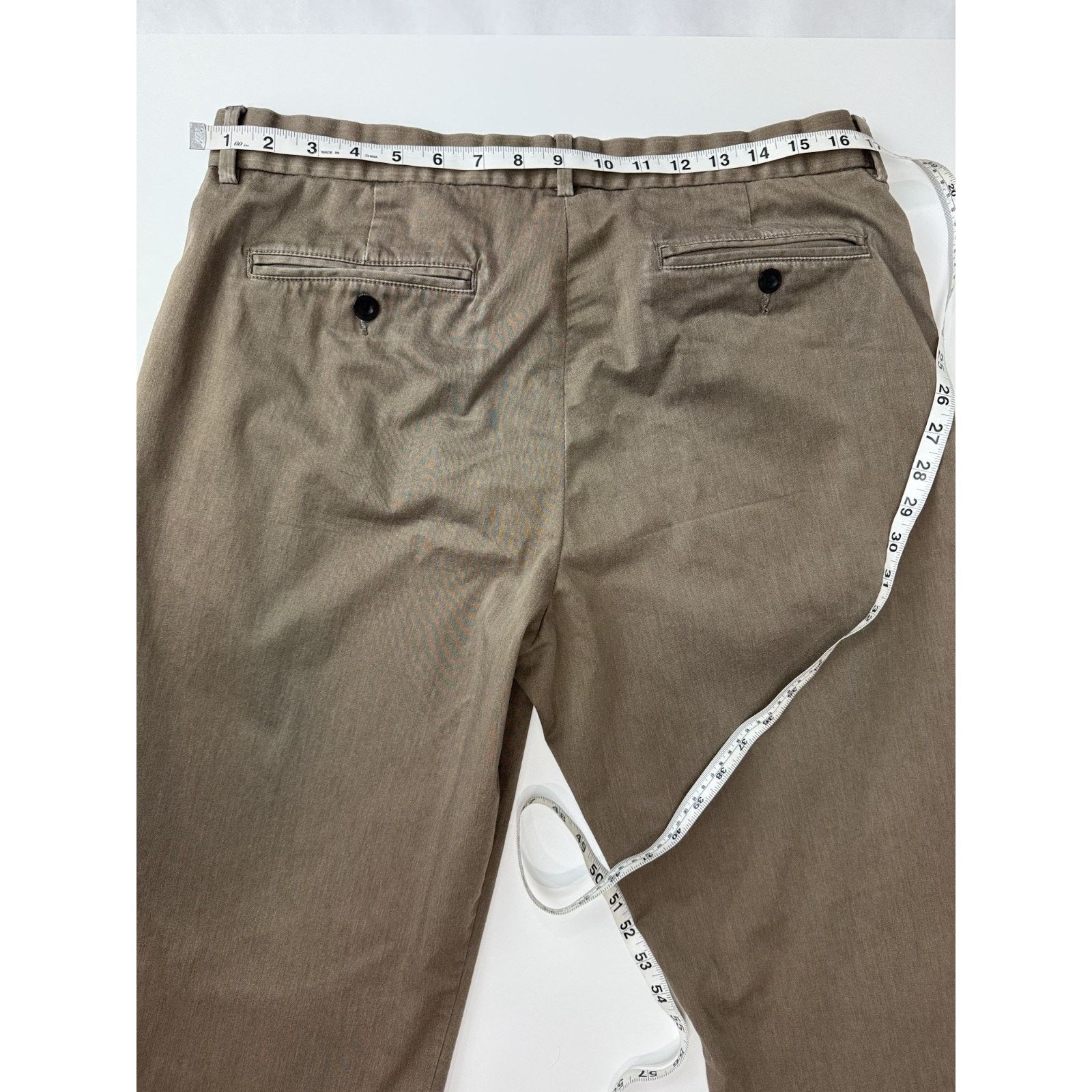 Gap GAP Men's Brown Straight Fit Pants Stretch Chinos 34 * 32 Size US 34 / EU 50 - 3 Thumbnail