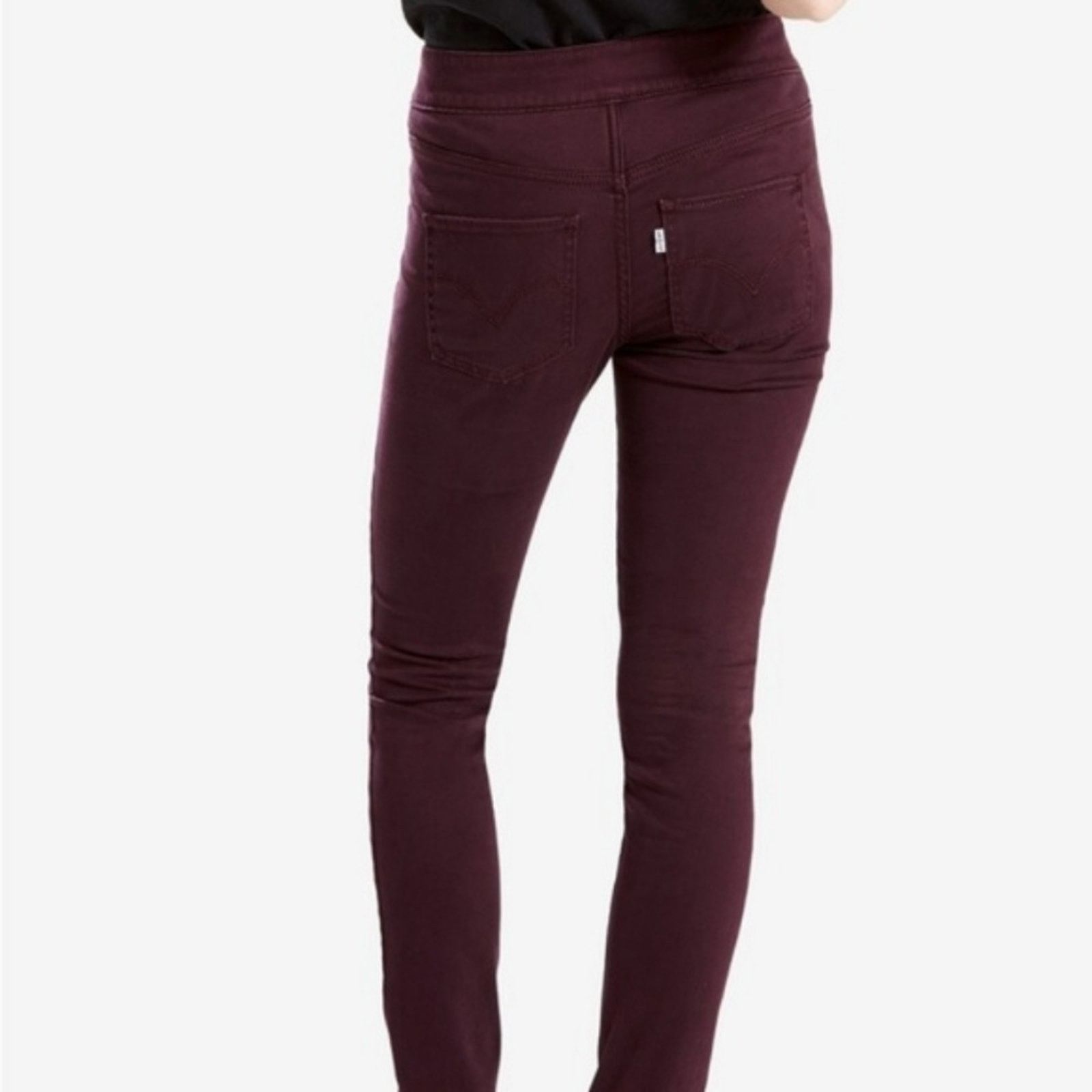 Levi's Levi's On The Move Skinny Maroon 27x28 Jeans Size 27" / US 4 / IT 40 - 4 Thumbnail