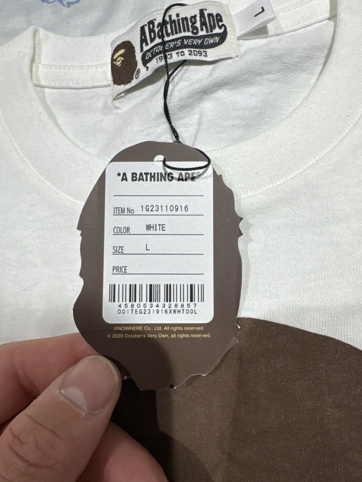 Bape × October's Very Own Bape x OVO Ape Head Tee White Size US L / EU 52-54 / 3 - 2 Thumbnail
