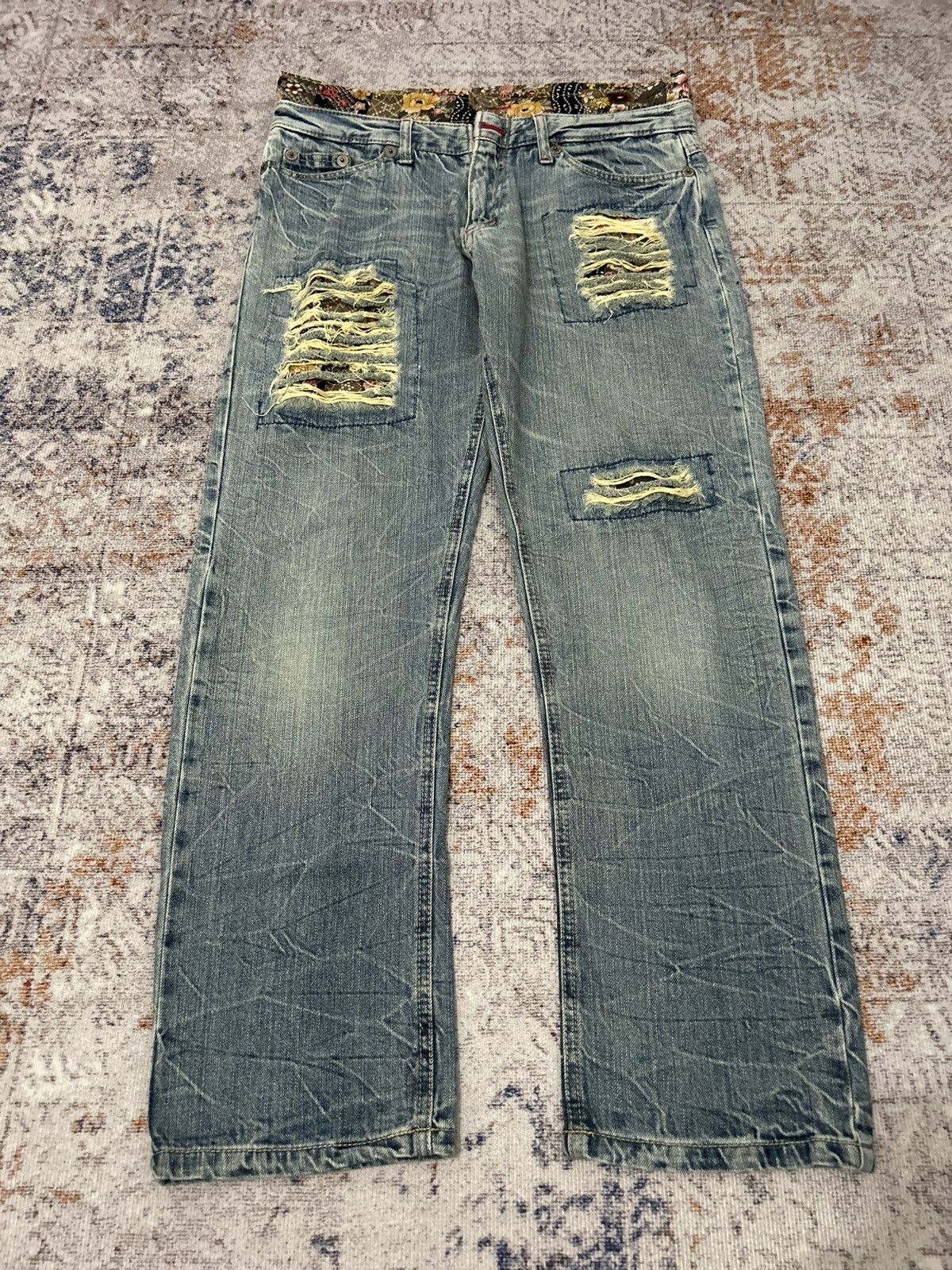 Hysteric Glamour Japanese Brand Doublle layer Rippert Jeans Size US 32 / EU 48 - 4 Thumbnail