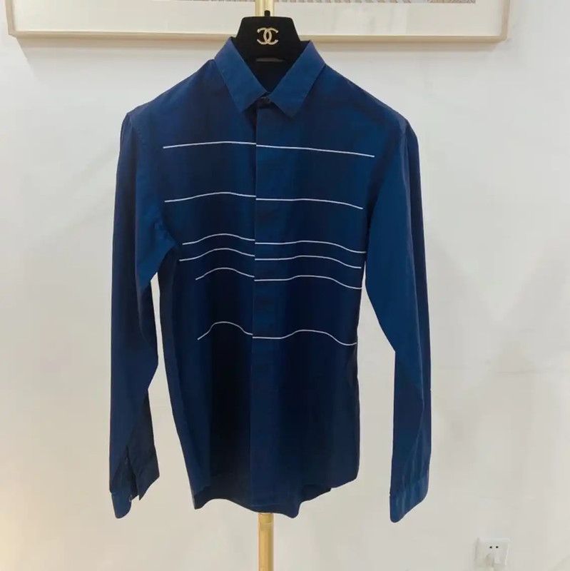 Dior Dior Blue Long Sleeve Cotton Shirt for Women 0089 Size S / US 4 / IT 40 - 1 Thumbnail