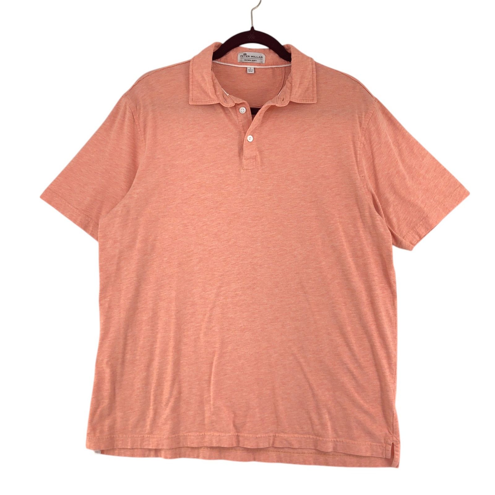 Peter Millar Peter Millar Size L Polo Shirt Crown Soft Melange Orange Size US L / EU 52-54 / 3 - 1 Thumbnail