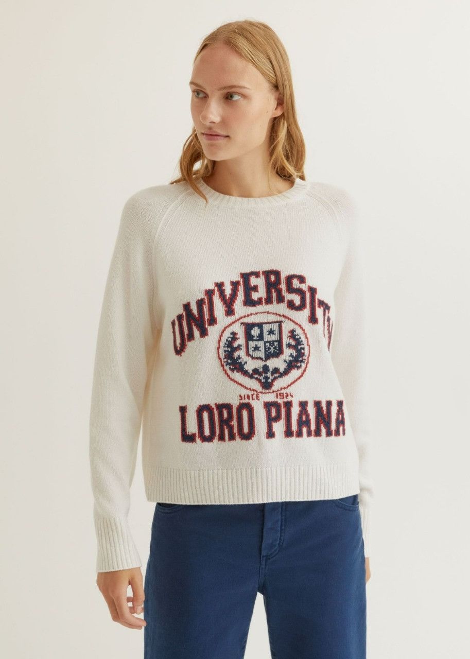 Loro Piana o1srvl11e0524 Sweater in White Size S / US 4 / IT 40 - 2 Thumbnail