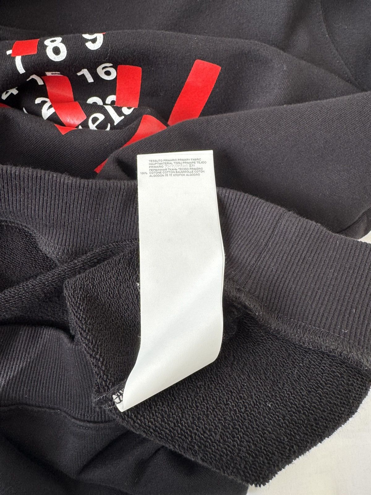 Maison Margiela MAISON MARGIELA Logo-print cotton-jersey hooded sweatshirt Size US M / EU 48-50 / 2 - 10 Thumbnail