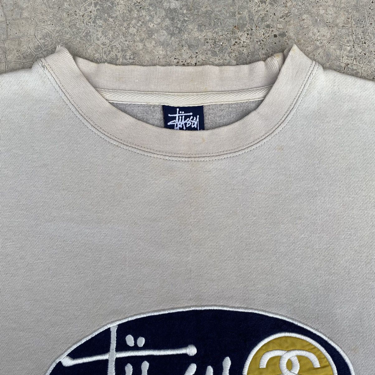Stussy × Vintage Vintage 1990s Stussy Embroidered Logo Crewneck Sweatshirts Size US L / EU 52-54 / 3 - 3 Thumbnail