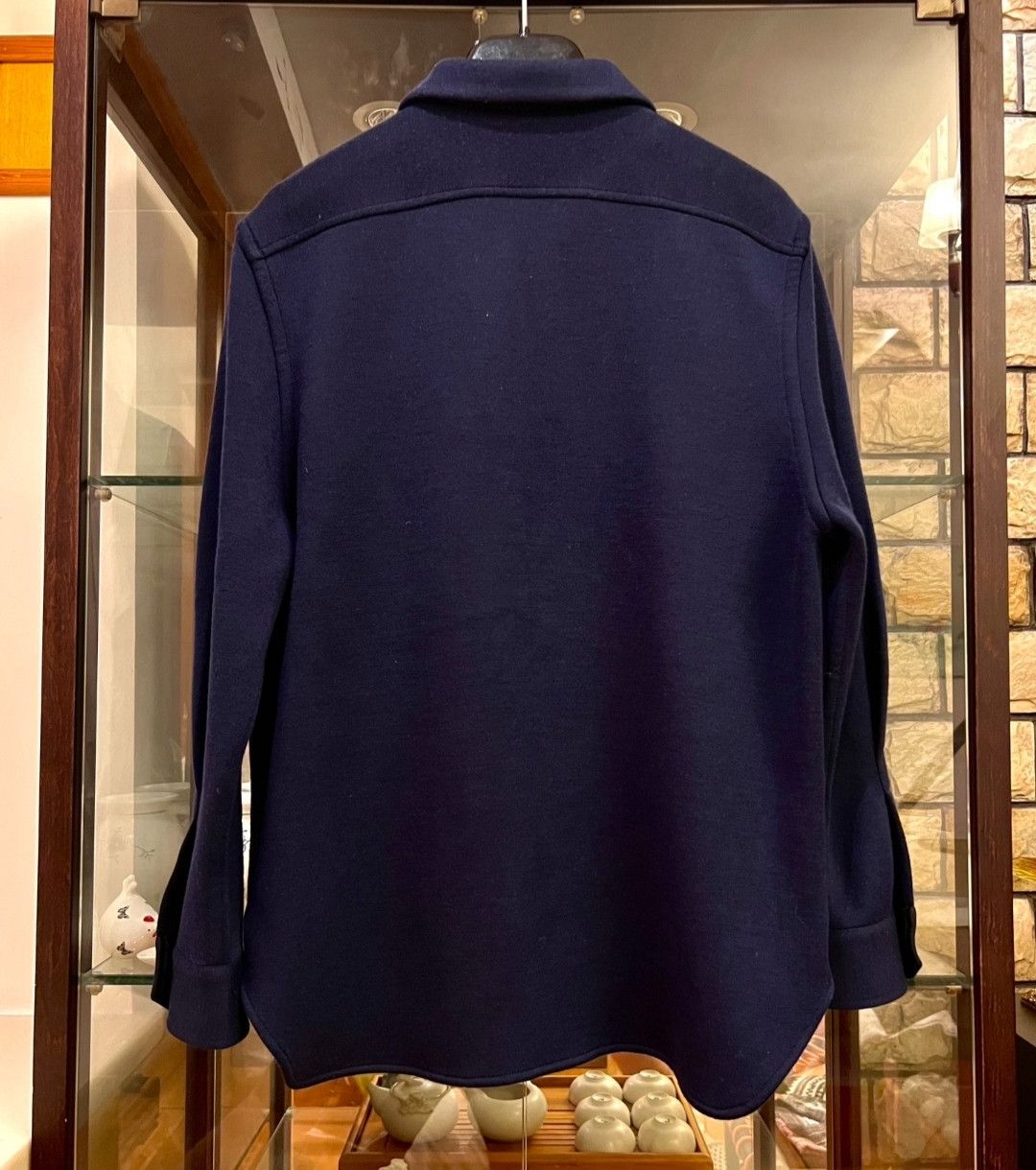 Saint Laurent Paris saint laurent Navy Blue Gold Line Logo Shirt Size US S / EU 44-46 / 1 - 4 Thumbnail