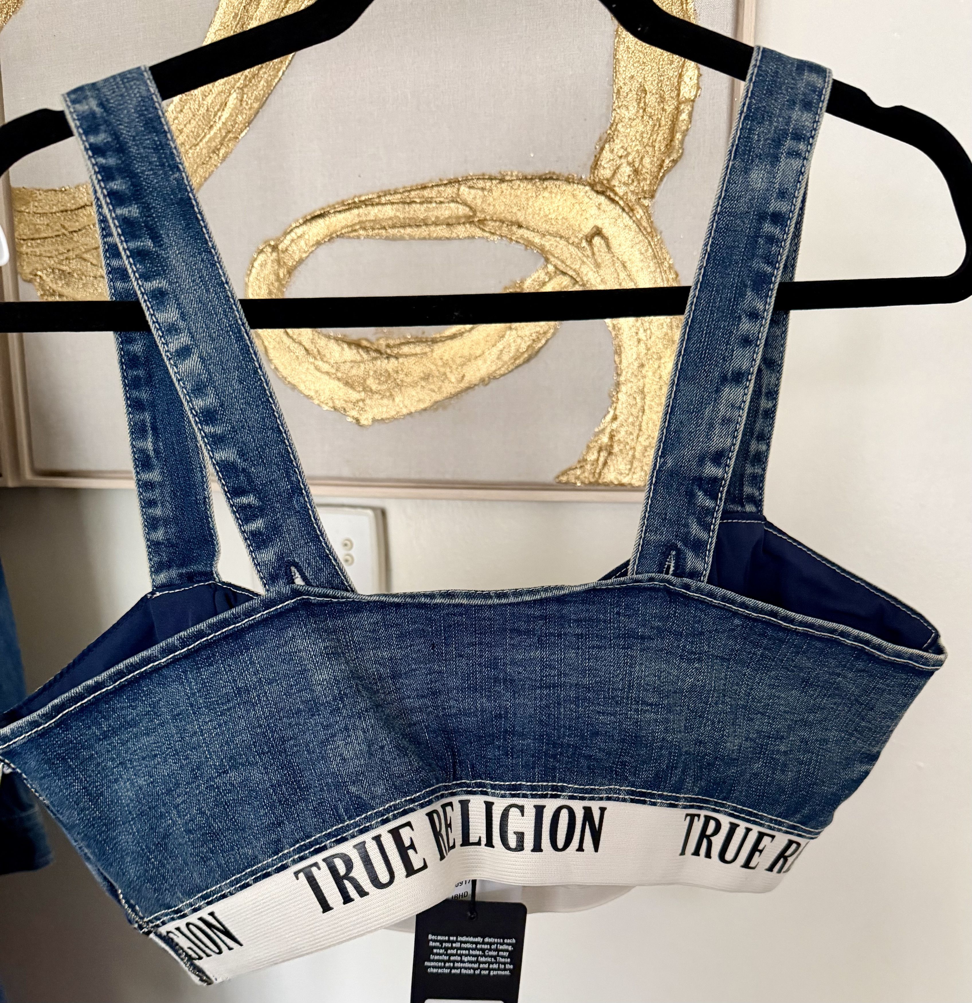 True Religion True Religion Blue Elastic Band Denim Bra Top Size M Size M / US 6-8 / IT 42-44 - 4 Thumbnail