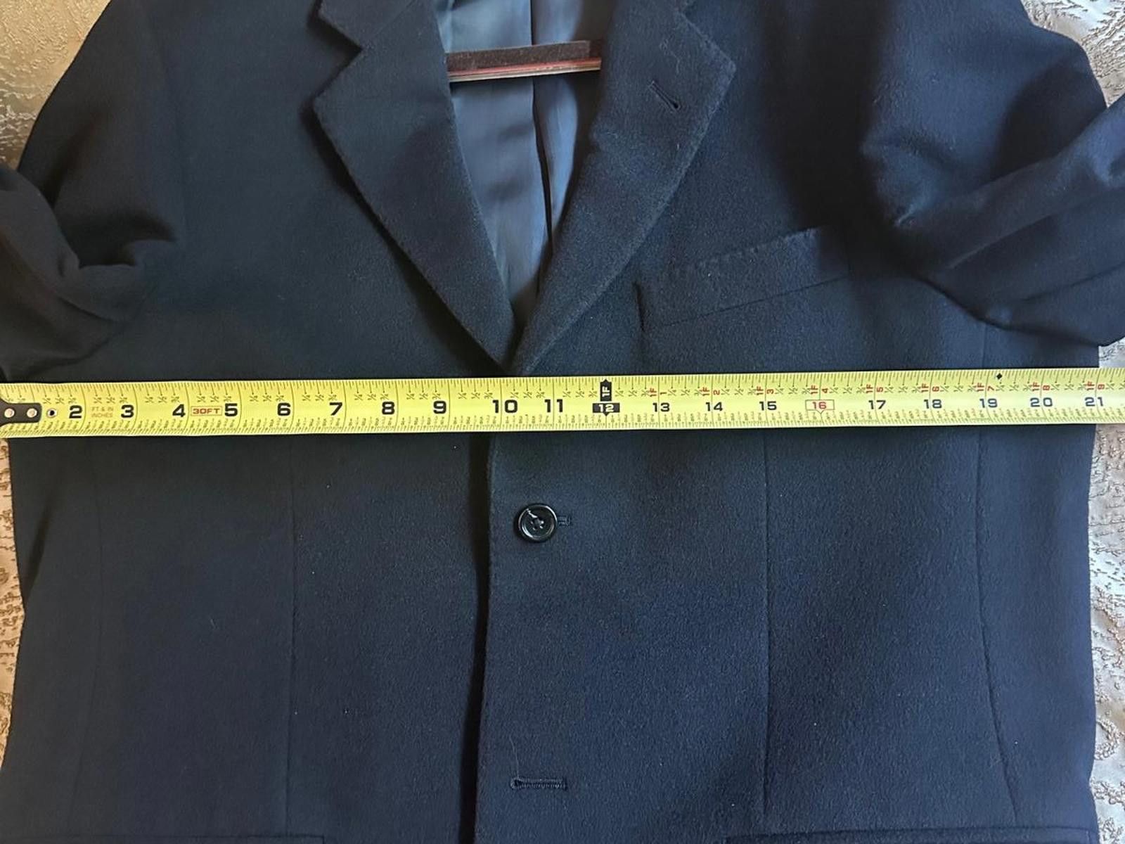Designer Baroni Couture Men's Pure Cashmere Blazer – Black, 2-Button Size 42R - 3 Thumbnail