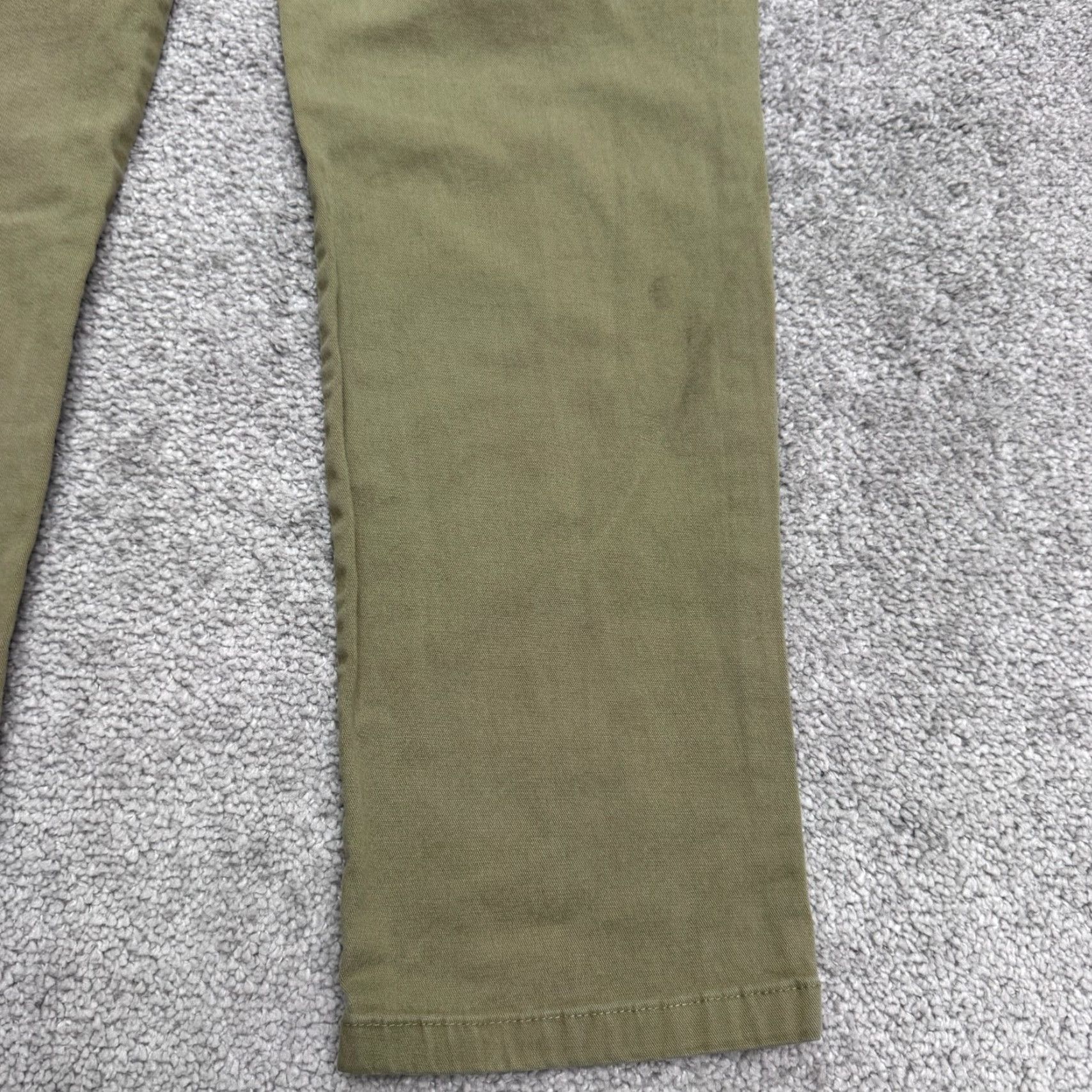 Asos ASOS DESIGN Chino Pants Mens Medium Olive Green Straight Leg 30x27 Casual 30in Inseam Cotton Slim Fit Mens Clothing Size US 31 - 3 Thumbnail