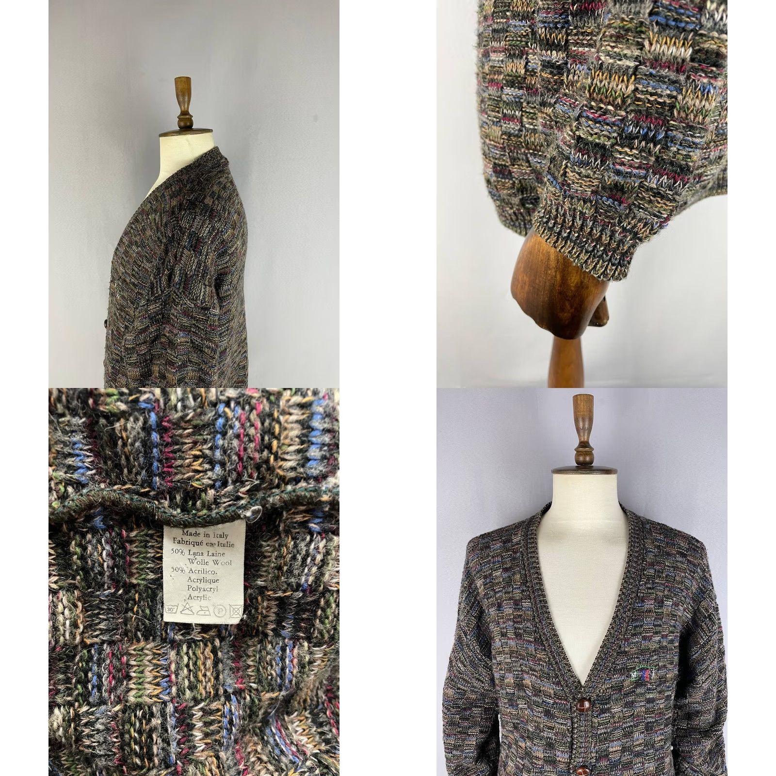 Missoni Missoni Sport Mens Cardigan Sweater Size 2XL Multicolor Wool Knit Long Sleeve V-Neck Cardigan Mens Shirt/ Sweater Size US XXL / EU 58 / 5 - 8 Thumbnail
