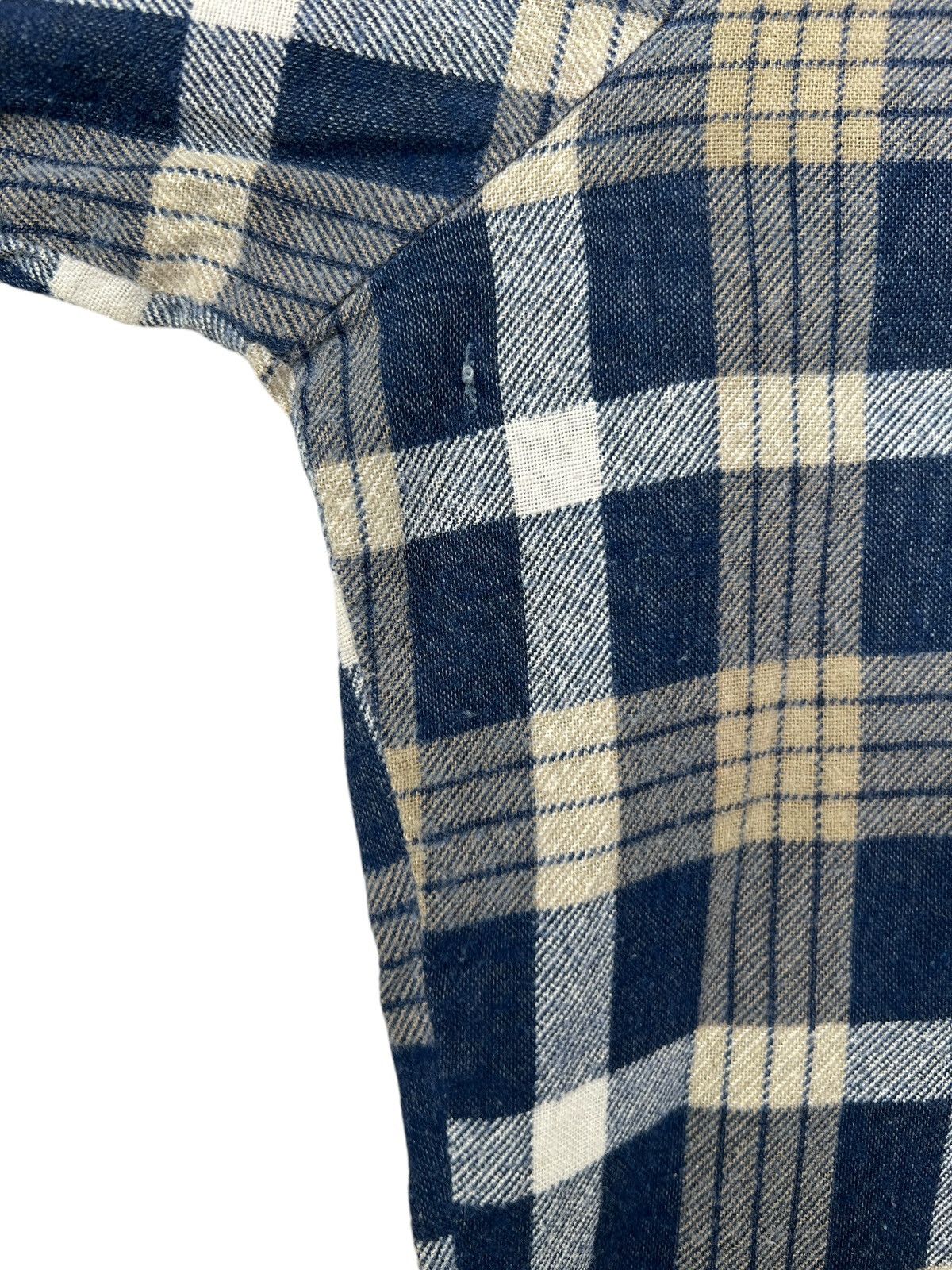 FiveBrother Vintage 50s Five Brother Blue Checkered Flanner Shirt Size US L / EU 52-54 / 3 - 6 Thumbnail