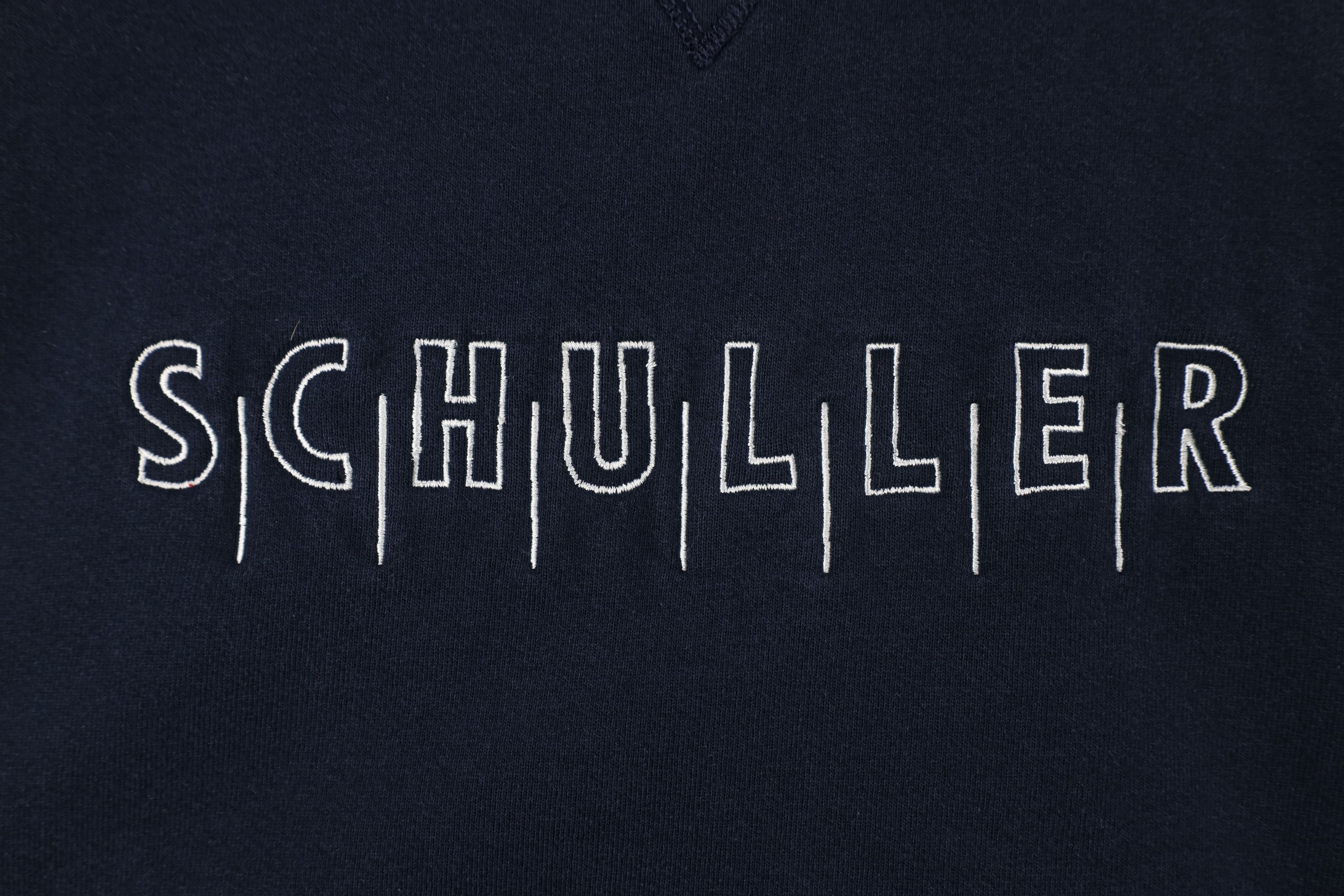 Vintage Vintage 90s Spell Schuller Crewneck Sweatshirt Navy Blue USA Size US XL / EU 56 / 4 - 4 Thumbnail