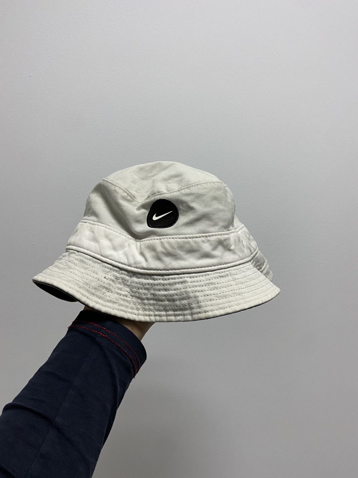 Pre-owned Nike X Vintage Nike Vintage Hat Panama Small Logo Y2k Style Casuals In White
