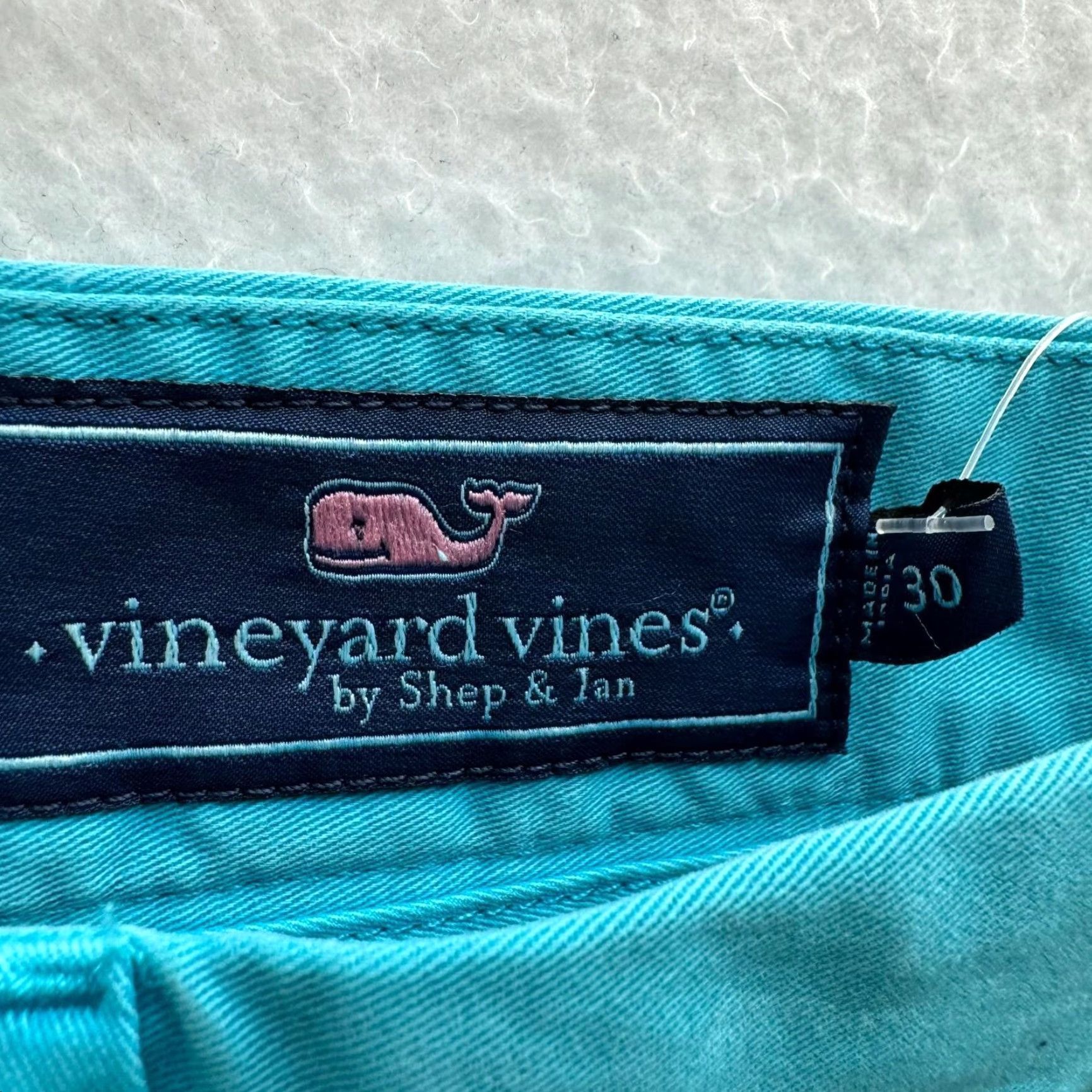 Vineyard Vines Vineyard Vines Men Short 30 Inseam 7 Classic Fit Breaker Blue Cyan Chino Flat Front Regular Size 30 NWT Size US 30 / EU 46 - 2 Thumbnail